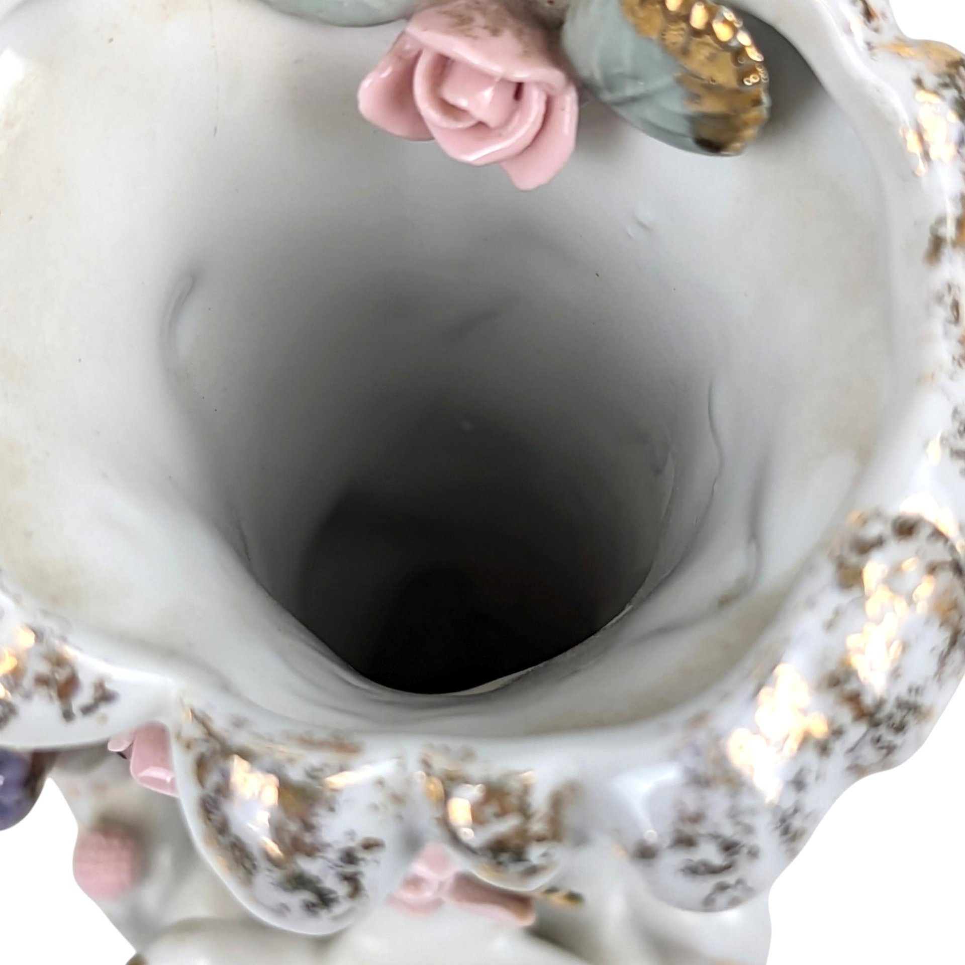 Vintage Ucagco Cherub Figural Bud Vase, Porcelain, Floral Decor, 6 Inches - Inspired by Camille Naudot, Dirty Interior, Small Vase