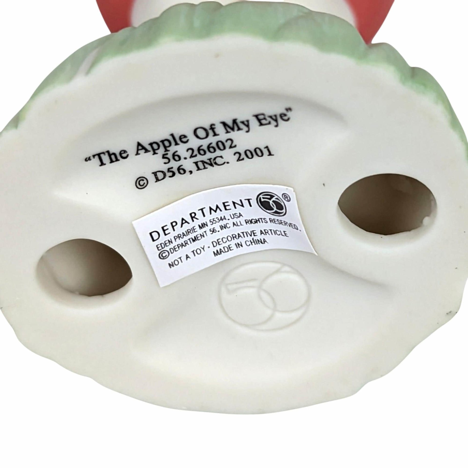 Dept. 56 Flowerpot Pair, "You're In My Heart" & "Apple Of My Eye", 2001 Figurines with Clay Pots, Vintage Home Decor, Gift for Gardeners