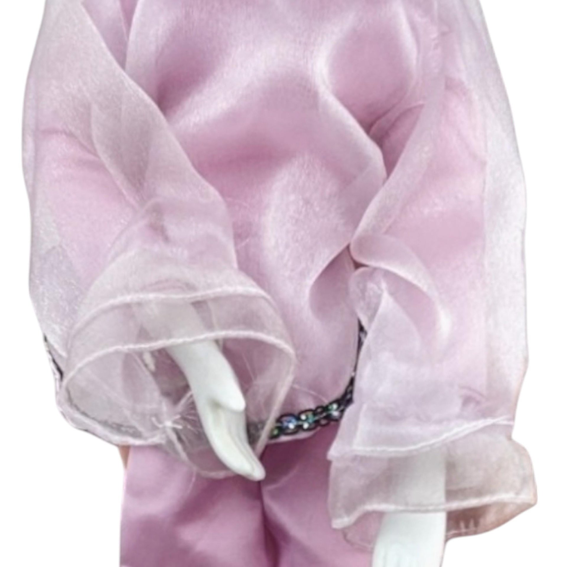 Vintage Pierrot Clown Doll in Pink | Porcelain Clown Doll | Collectible Doll | 16 Inches Tall