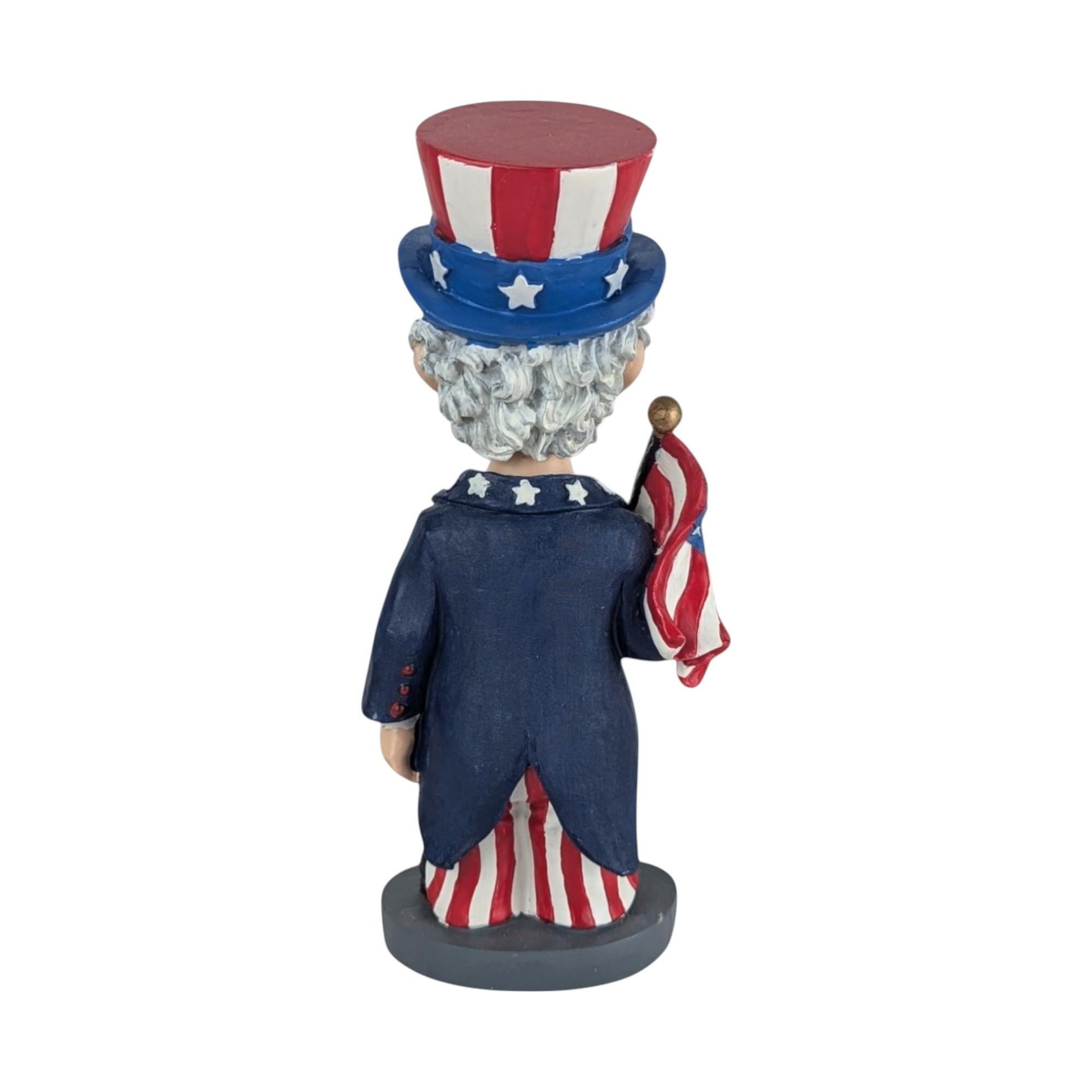 Vintage The Outfield Uncle Sam Wobble Doll, Patriotic Decor, Americana Figurine, Collectible Doll,  Hand-Painted, Unique Gift