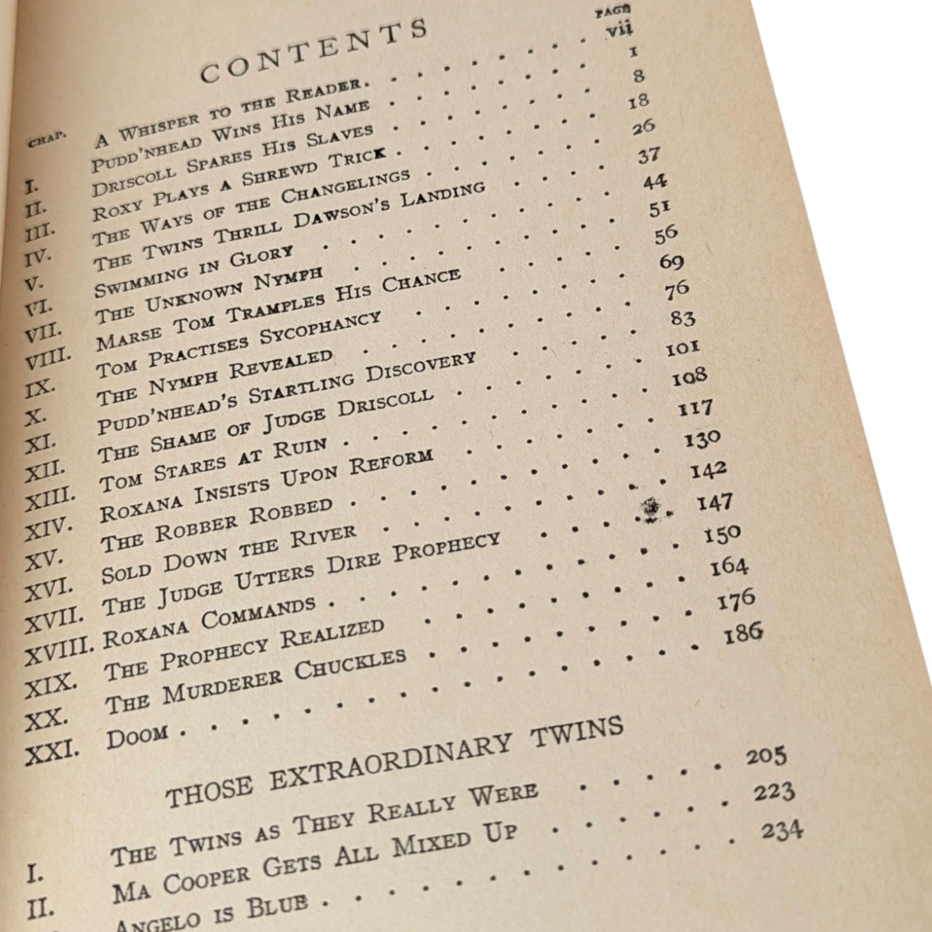 1922 Pudd'nhead Wilson, Mark Twain Complete Works, Antique Hardcover Book, Literature Gift
