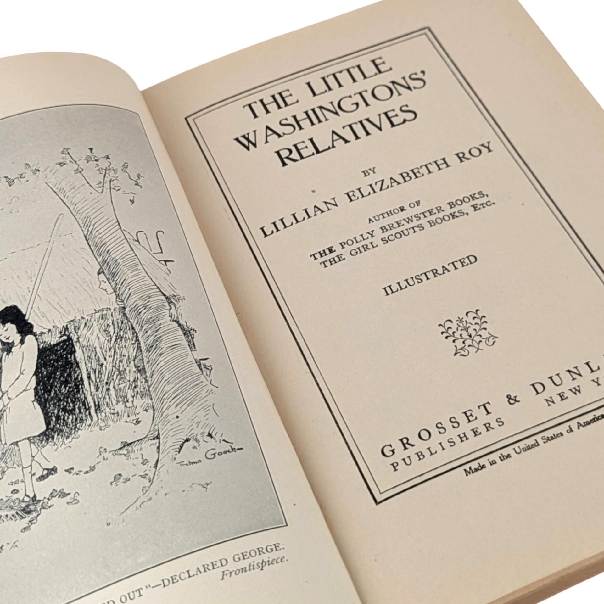 1918 The Little Washingtons' Relatives Book, Lillian Elizabeth Roy, Antique Children's Literature, Gift for Collector