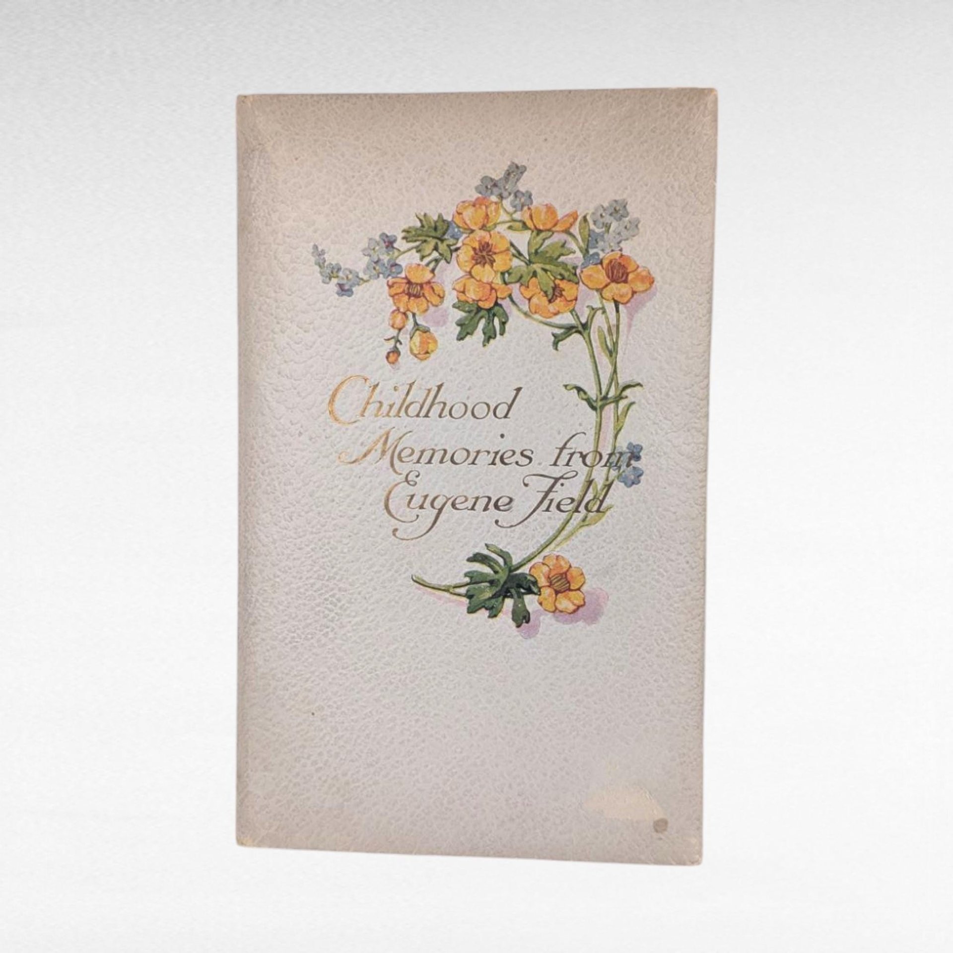 Vintage Eugene Field Poetry Book, Childhood Memories from Cupples & Leon, Children's Poems, Decorative Floral Book for Nursery Decor
