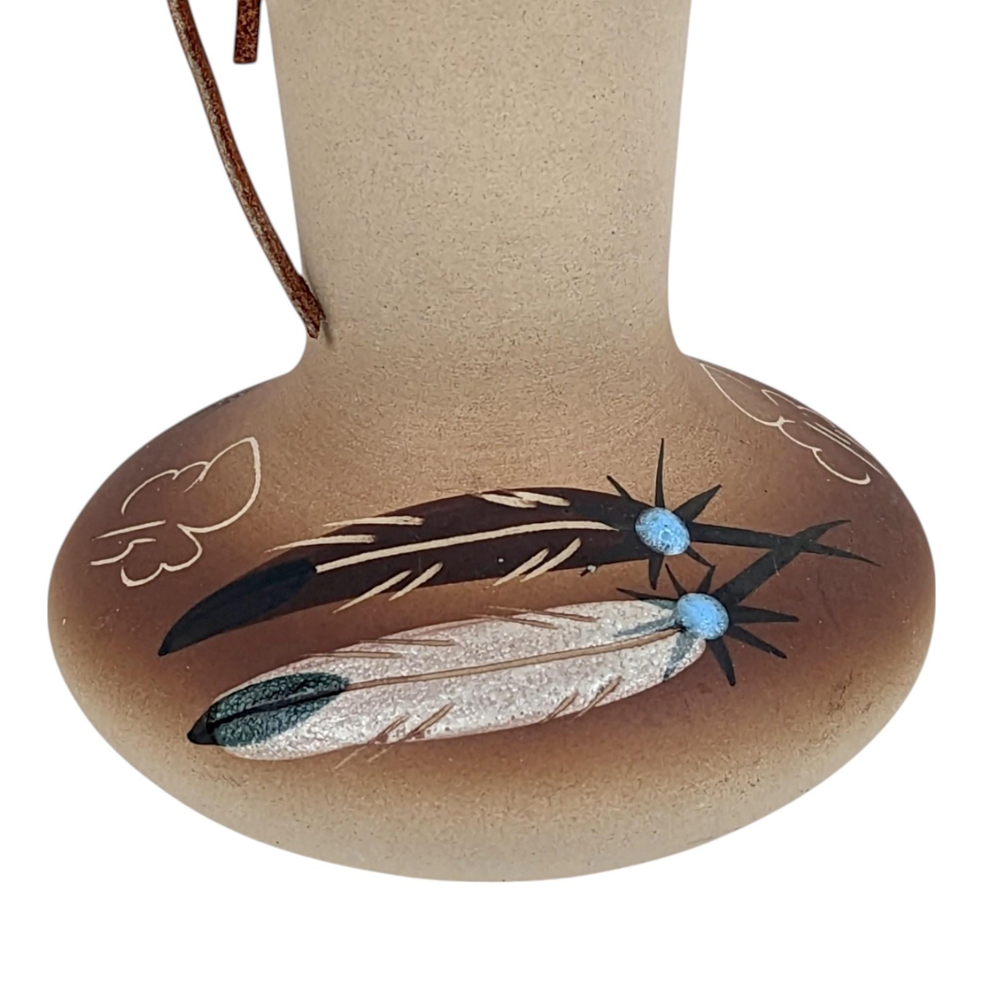 Vintage Betty Selby Feather Pottery Vase and Wedding Vase Set, Signed Ceramic Vase, Southwestern Decor, Gift for Her, Home Decor