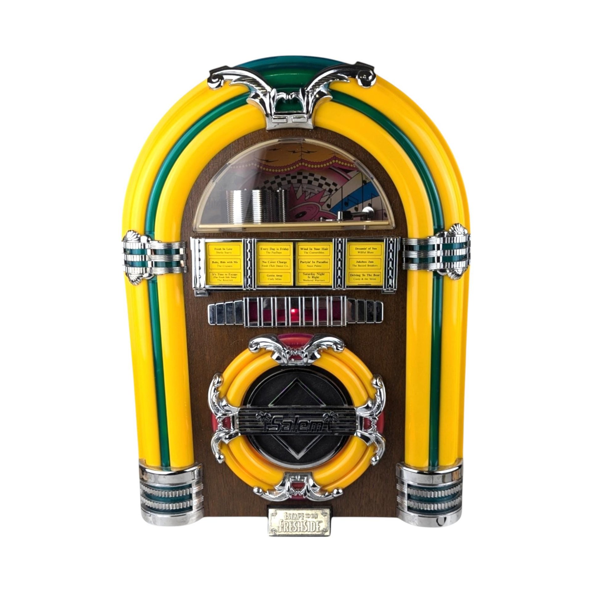 Vintage Salem Freshside Collector Edition Radio, Cassette Player, 14" Retro Jukebox Style, Working, Gift for Music Lovers