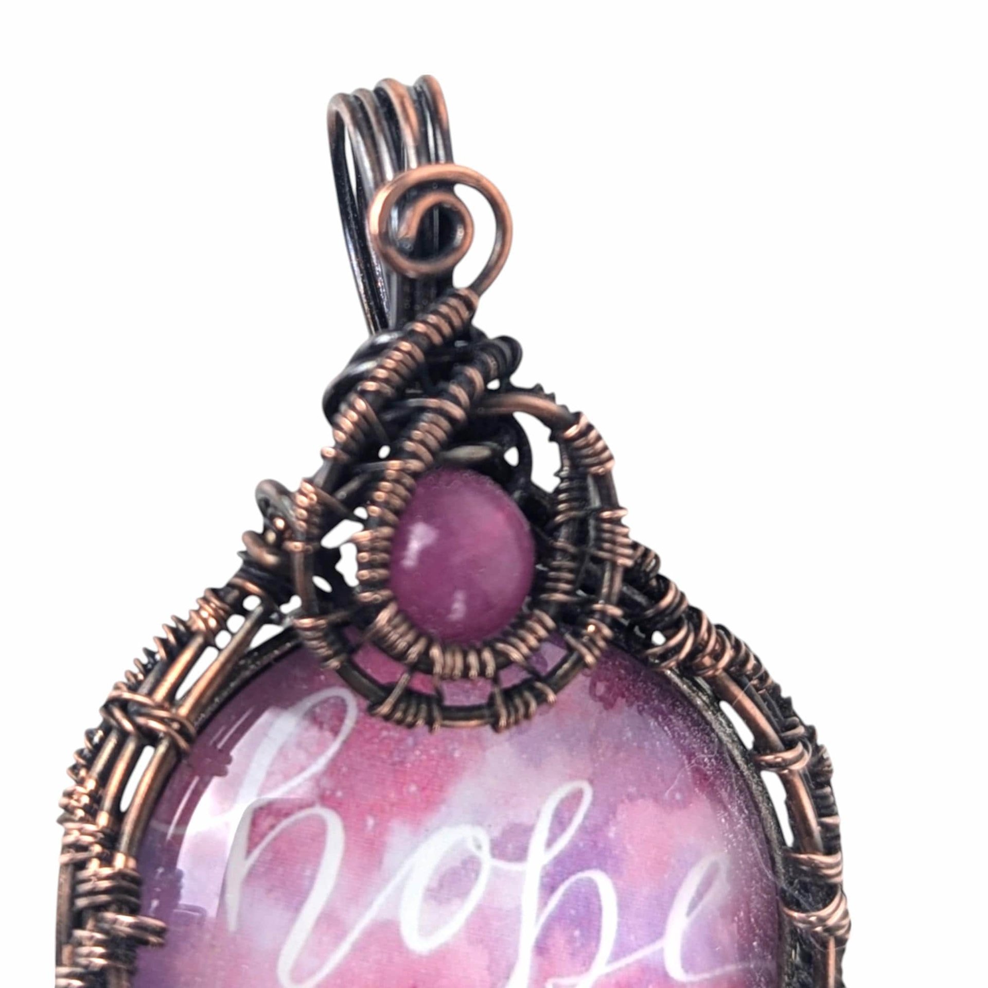 Handmade Copper Wire Wrapped 'Hope' Pendant | Inspirational Jewelry | Artisan Crafted Necklace | Unique Gift for Her