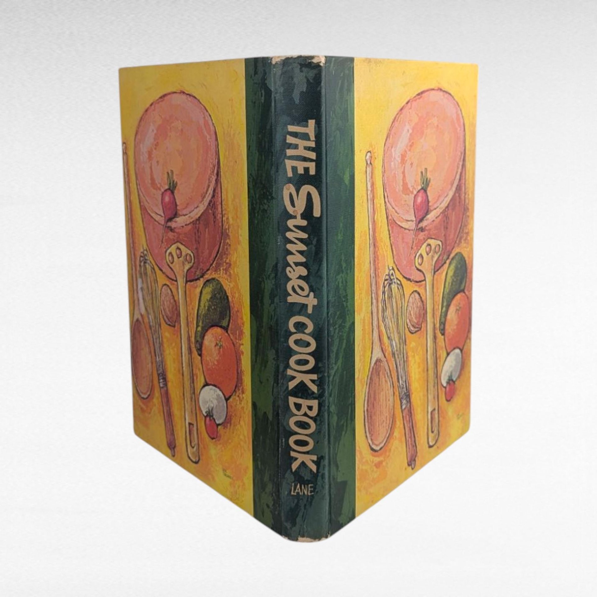 Vintage 1960 The Sunset Cook Book, Mid Century Illustrated Hardcover, California Cooking Recipes, MCM Kitchen Decor, Collector Cookbook Gift