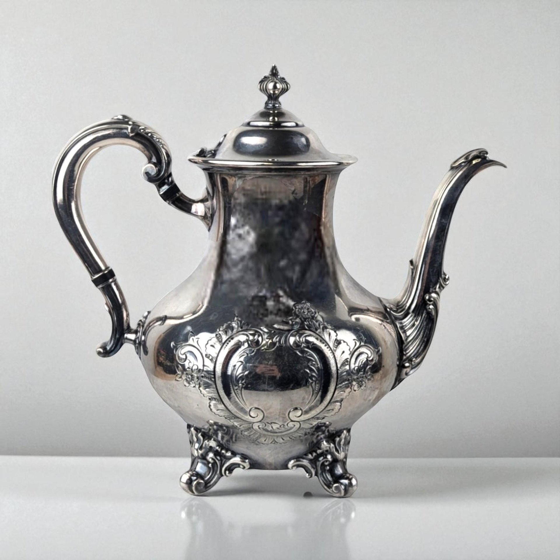 Vintage Reed & Barton Silver Plated Teapot, Hand Chased Regent Pattern, Elegant Tea Service, Collectible Silverware, Gift for Hostess