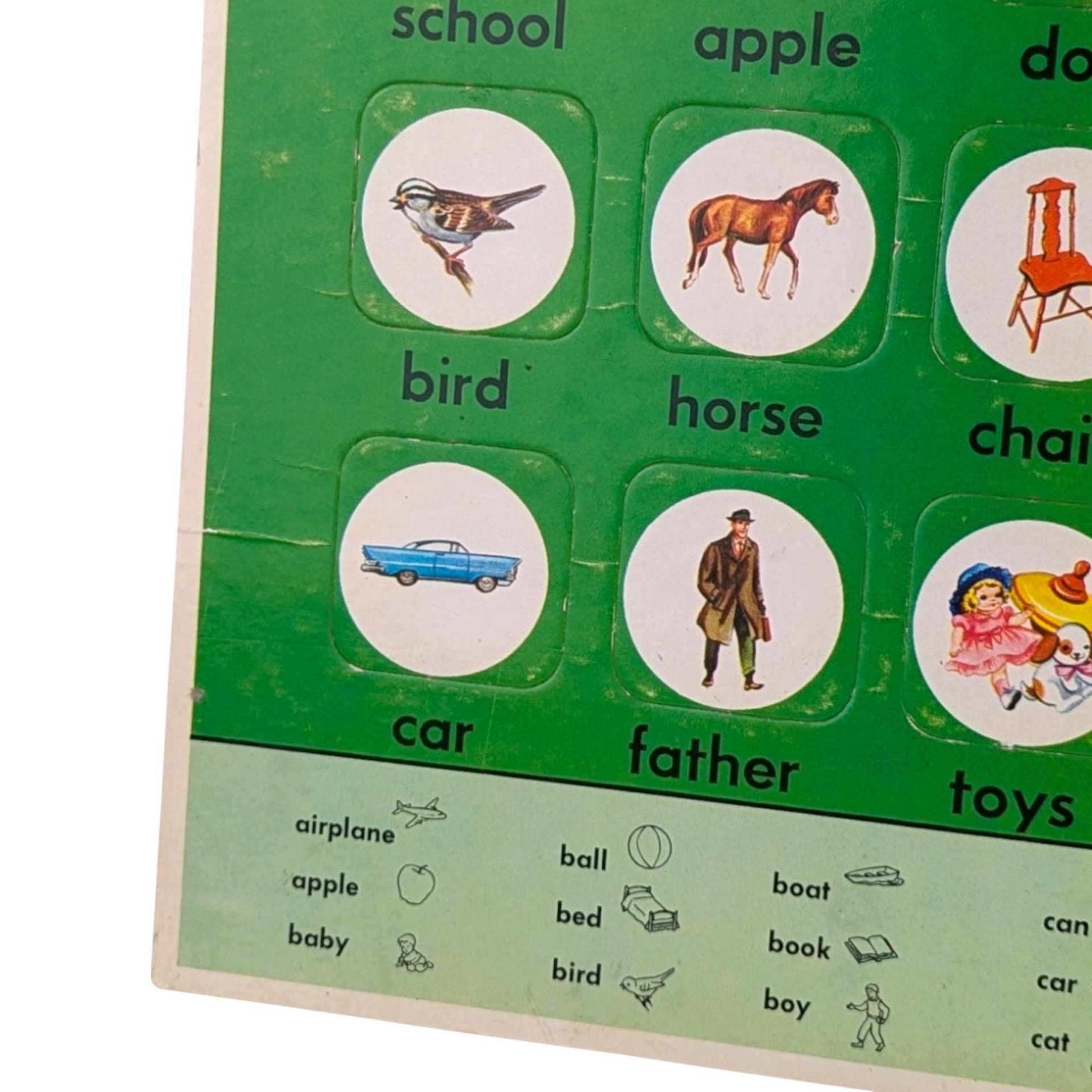 Vintage Whitman Help Yourself Picture Word Puzzles, 1961 No. 1 & 3, Educational Toys, Preschool Learning, Kids Room Decor