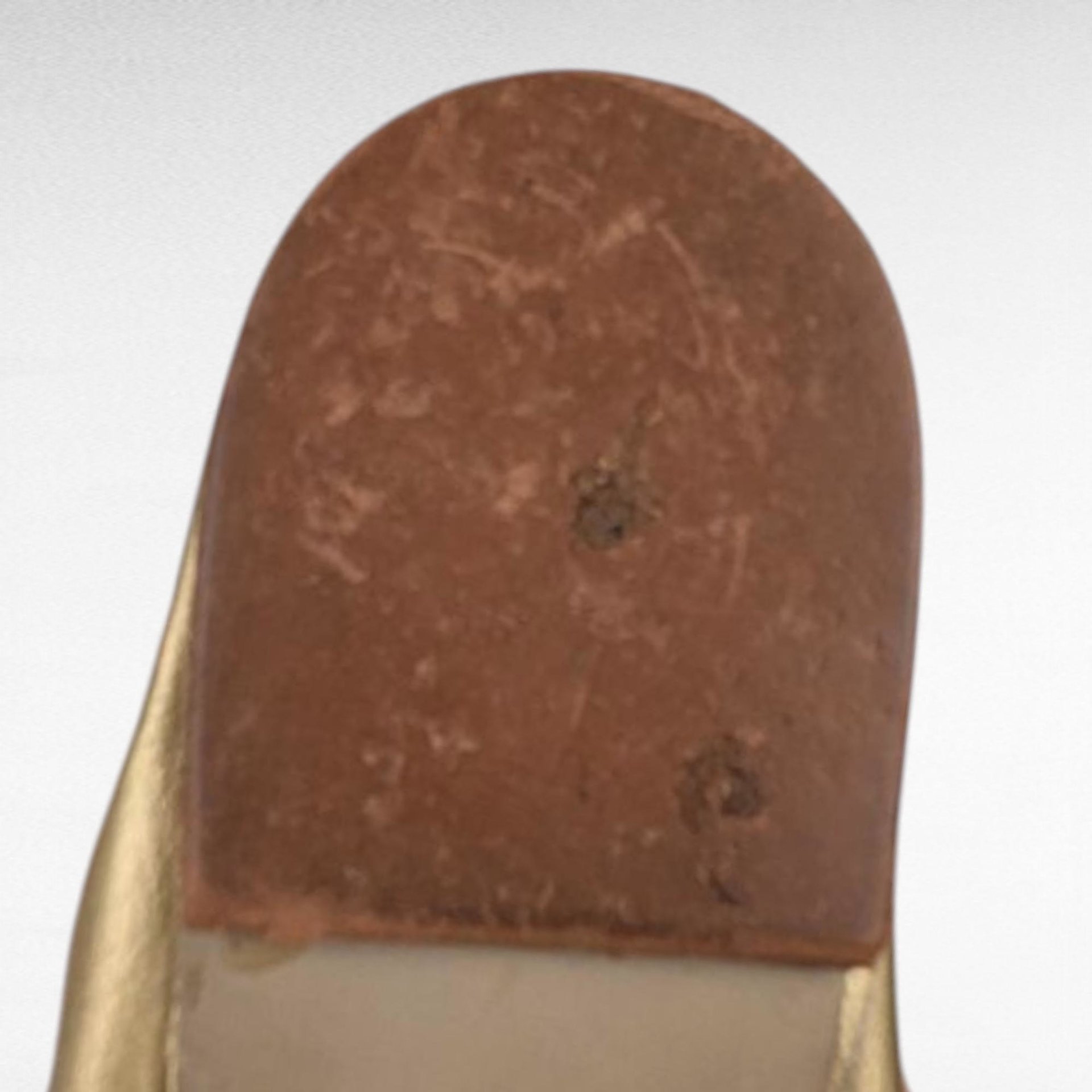 Vintage 1960s Gold Leather Flats Size 8.5, Beaded Metallic Slip On Shoes, Mod Era Foldable Travel Slipper, Womens Evening Shoe