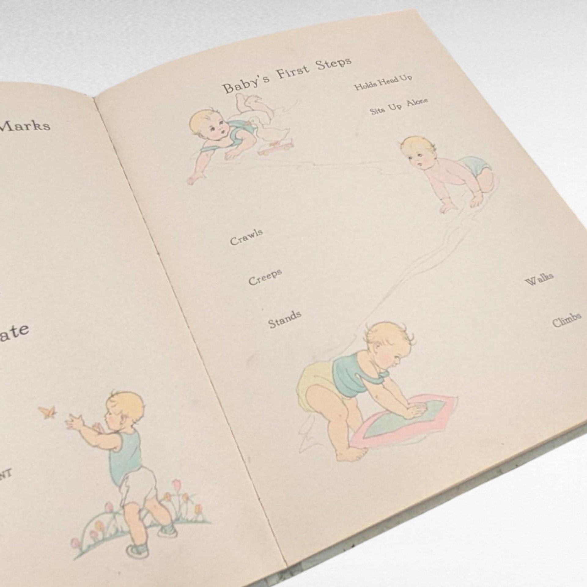 Vintage 1934 Story of Our Baby Book, Unused Whitman Memory Book, Edit Kovar Art Deco Era Keepsake Journal, Newborn to Seven Years