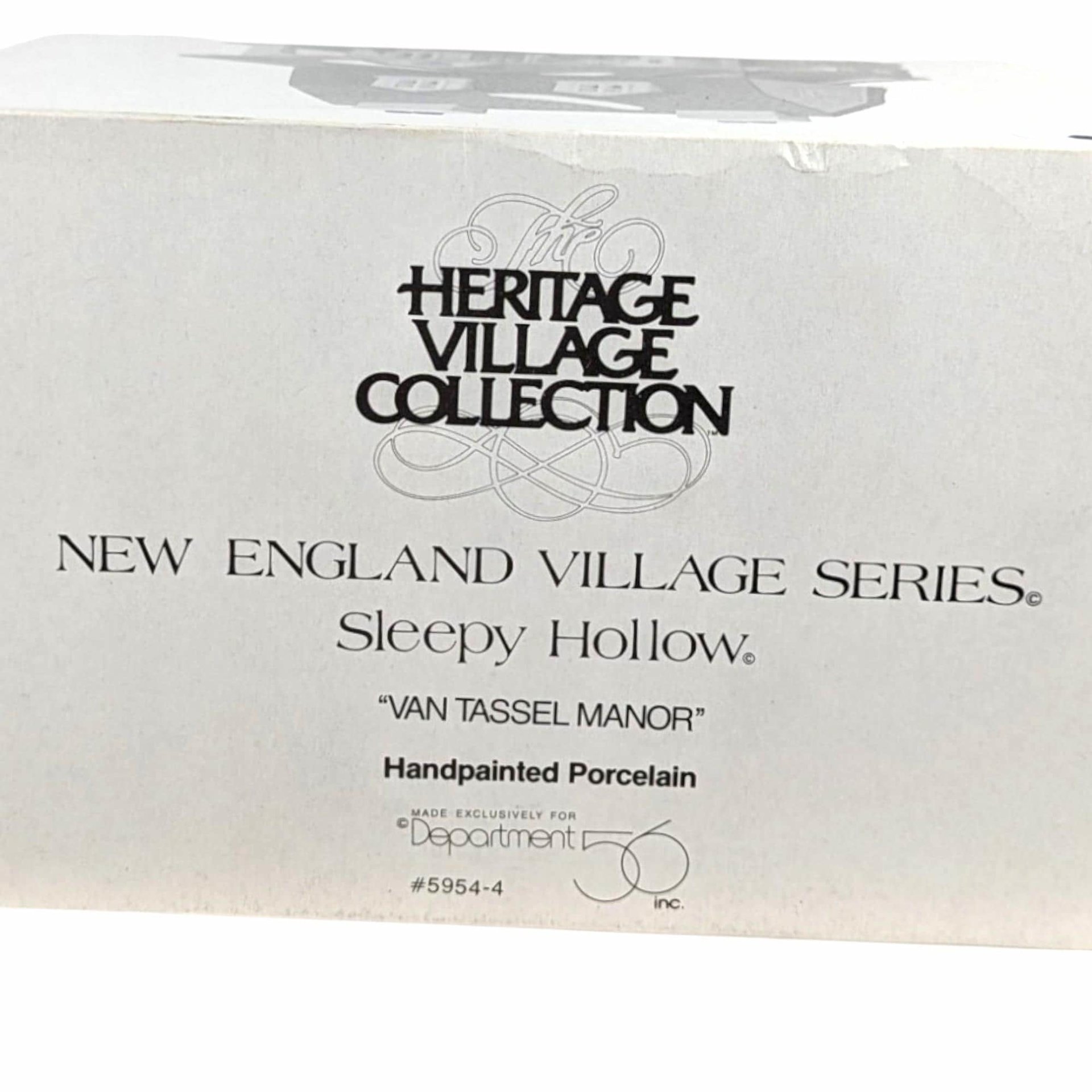 Vintage Dept 56 Van Tassel Manor - Sleepy Hollow - New England Village #5954-4 - Lighted Porcelain House