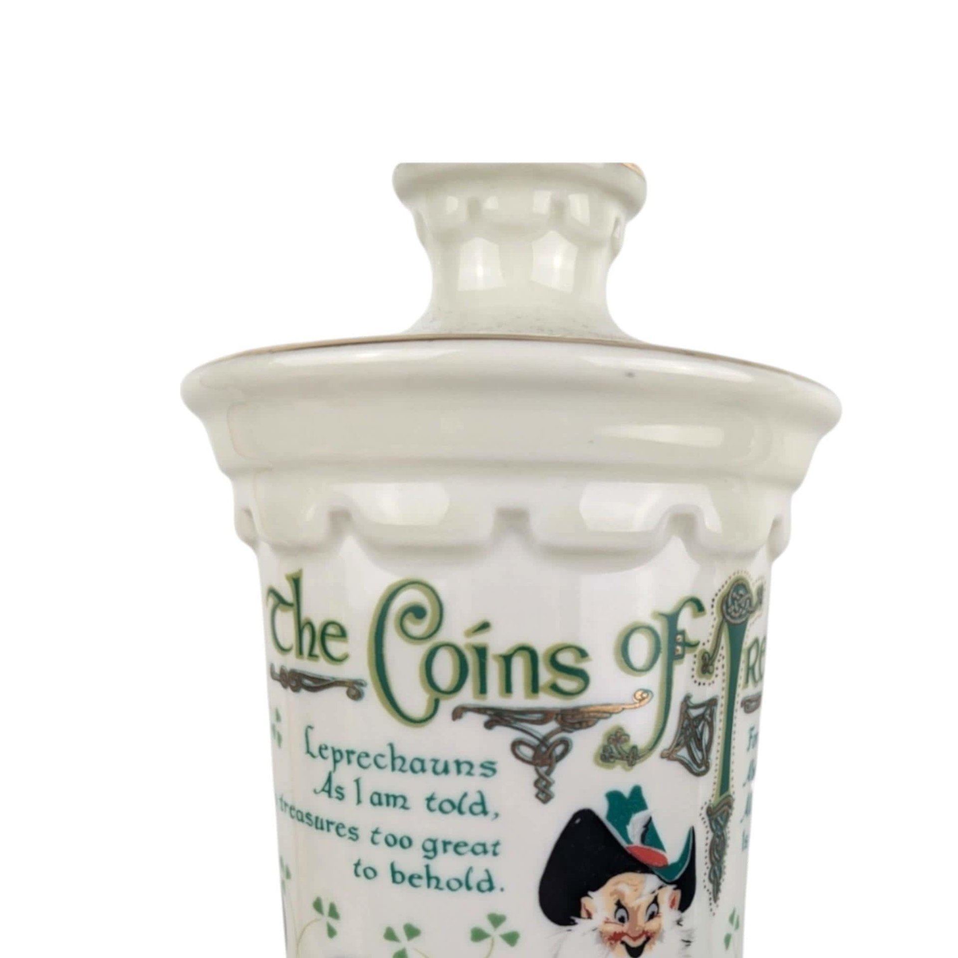 1979 Old Commonwealth The Coins of Ireland Decanter, Irish Whiskey Decanter, Leprechaun Decor, Collectible Decanter, Vintage Barware