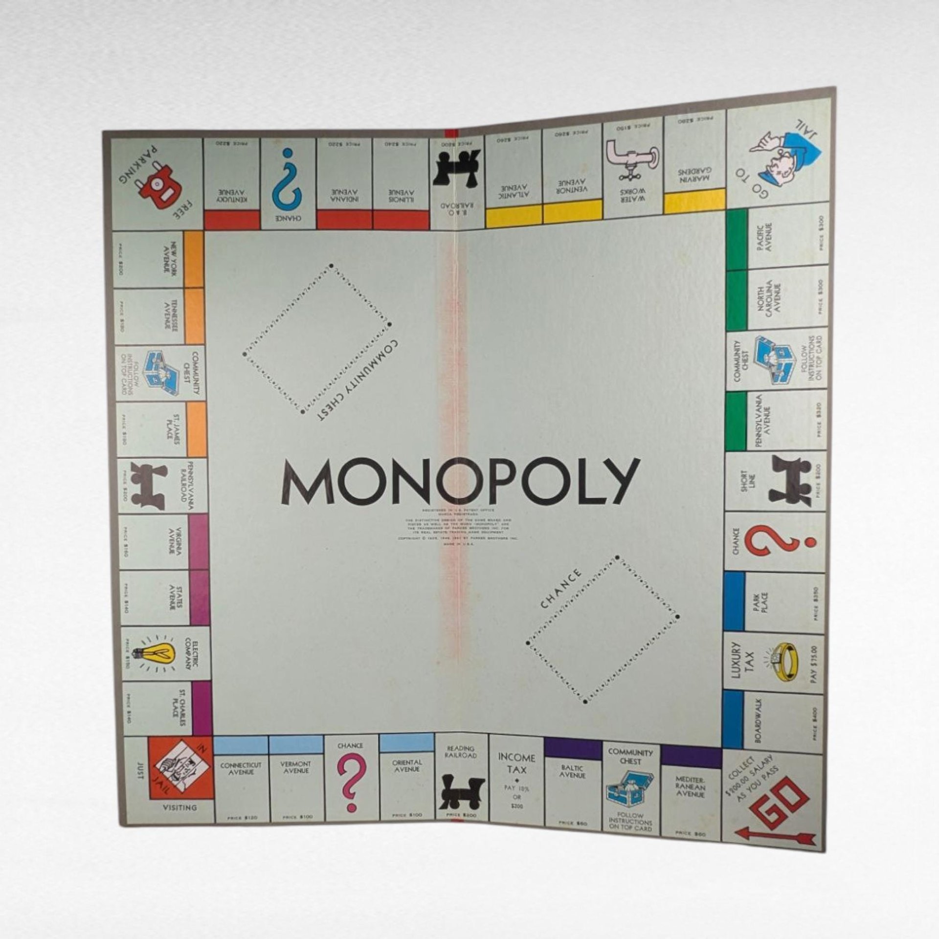 Vintage 1964 Monopoly Game, Complete Parker Brothers Set, Mid Century Board Game, Classic Family Game Night, Collectible Trading Game