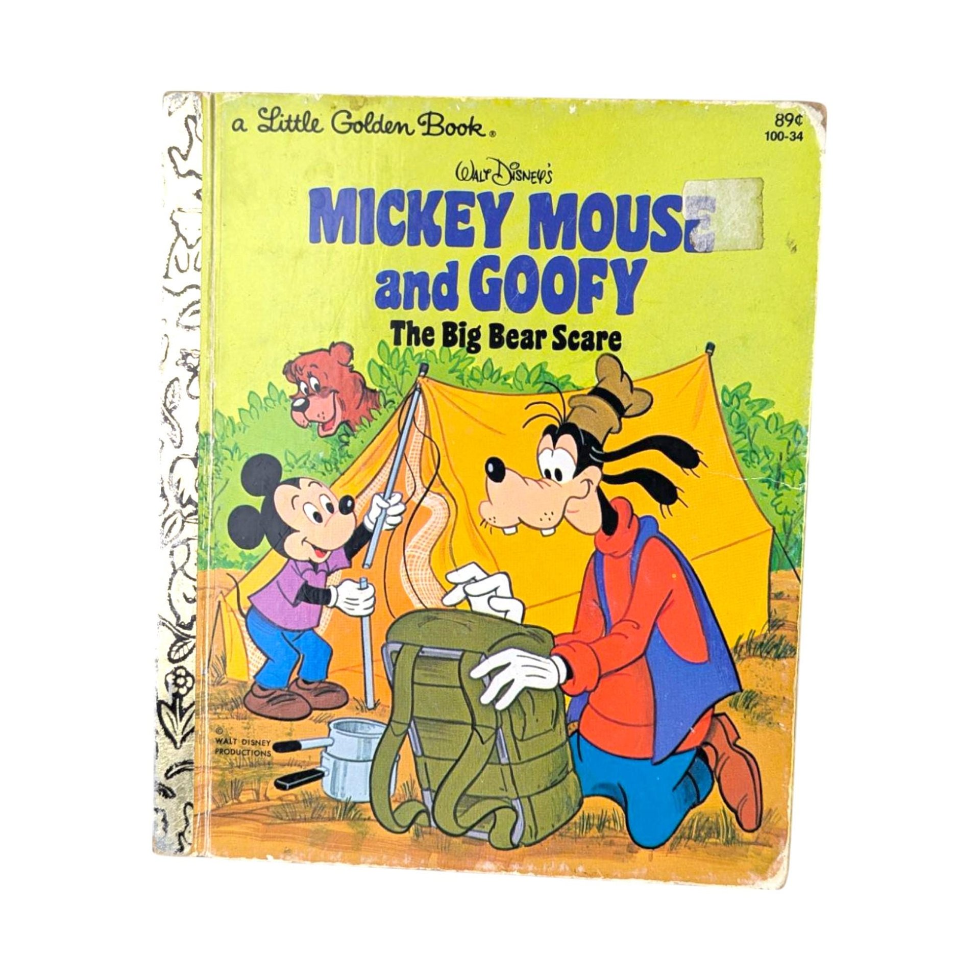 Set of 4 Vintage Little Golden Books, Donald Duck, Christmas Carol, Oscar's Book, Mickey Mouse, Children's Story Collection