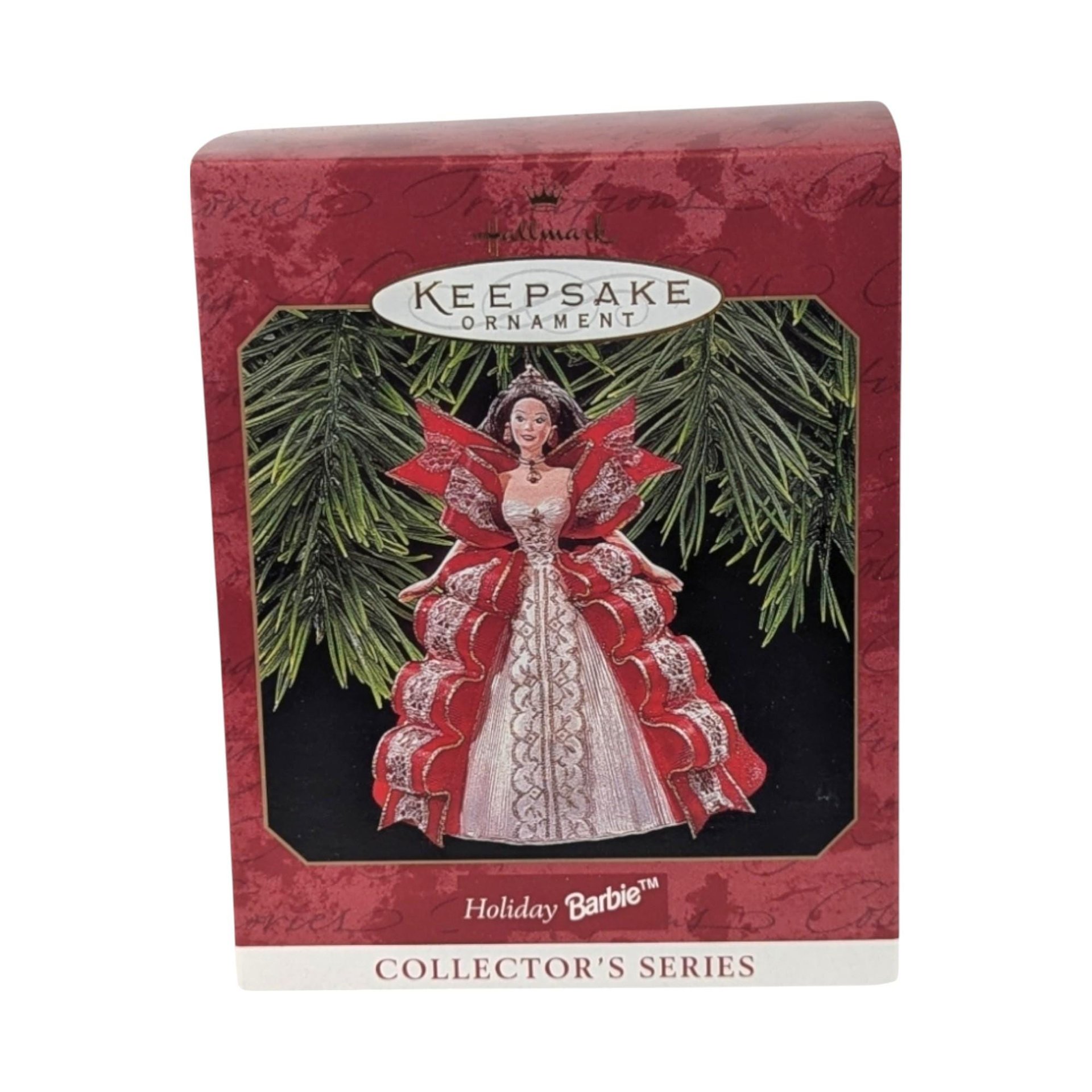 1996 Hallmark Keepsake Holiday Barbie Ornament | 4th in Series | Vintage Barbie Ornament | Christmas Ornament