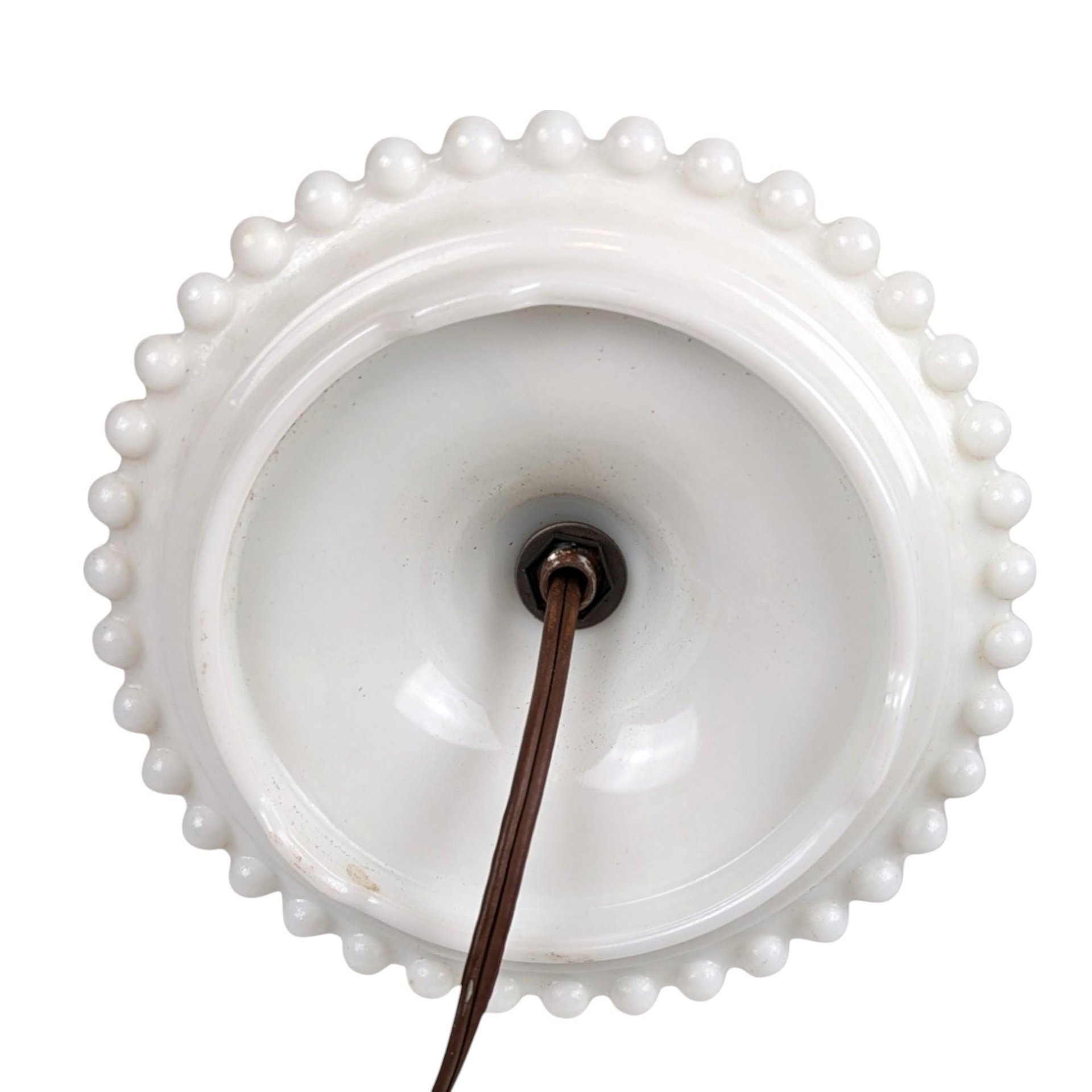 Vintage Milk Glass Hobnail Lamp, 11.5", White Glass Table Lamp, Retro Home Decor, Bedside Lamp, Vanity Lamp, Unique Gift