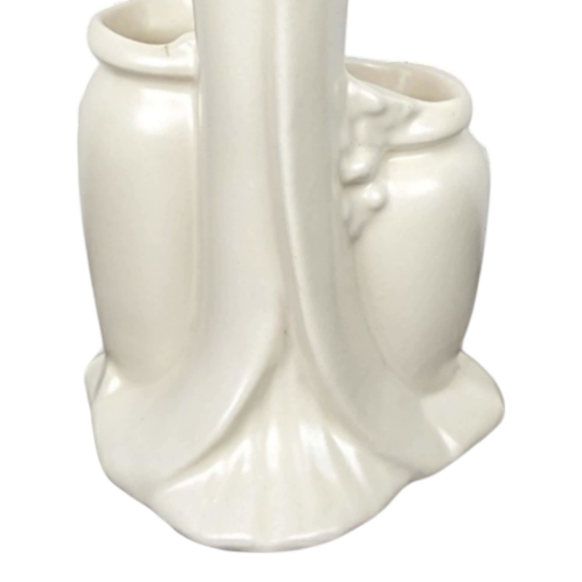Vintage Haeger Pottery Madonna with Child Planter, White Ceramic Planter, Religious Figurine, Mid-Century Modern Decor