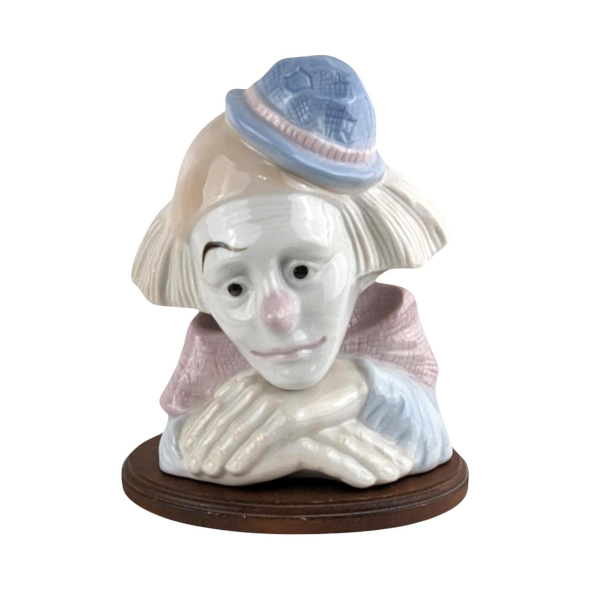 Vintage Sad Clown Figurine, Porcelain Clown Bust, Melancholy Clown Decor, Collectible Clown Statue, Unique Gift for Clown Enthusiasts