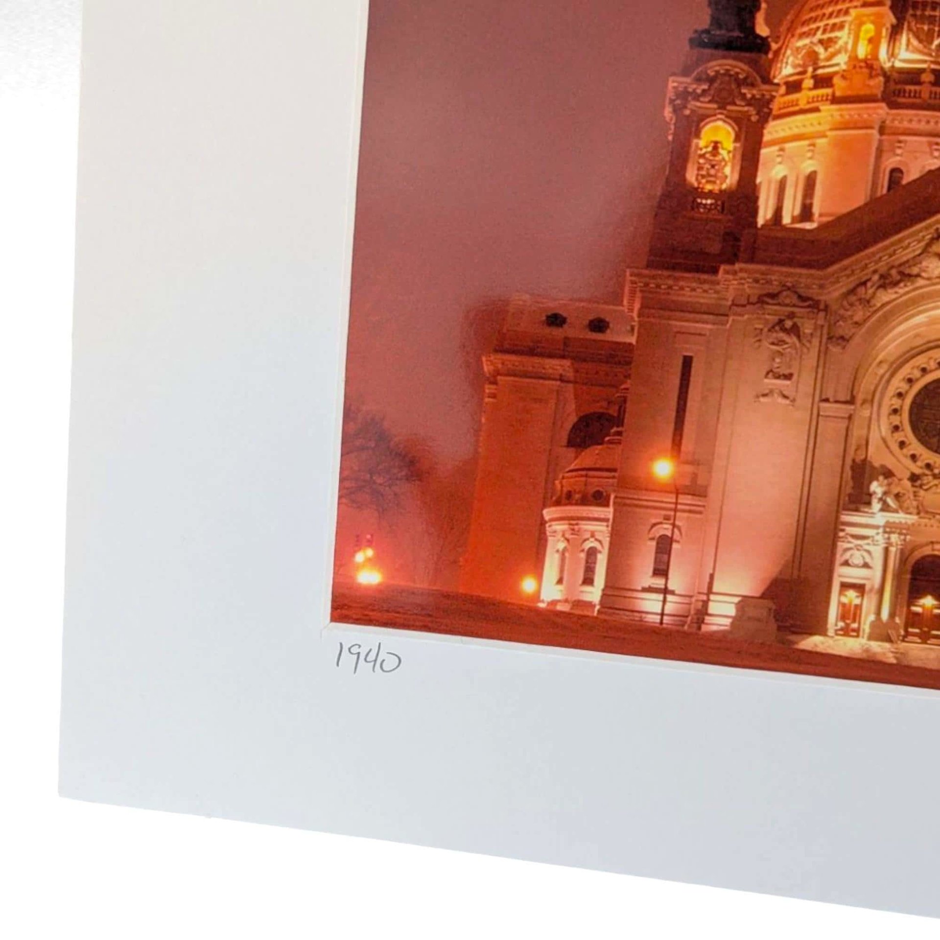 Vintage Saint Paul Cathedral Print, James Reininger Signed, Architectural Art, Minnesota Landmark, Gift for Art Lovers, Framed Wall Decor