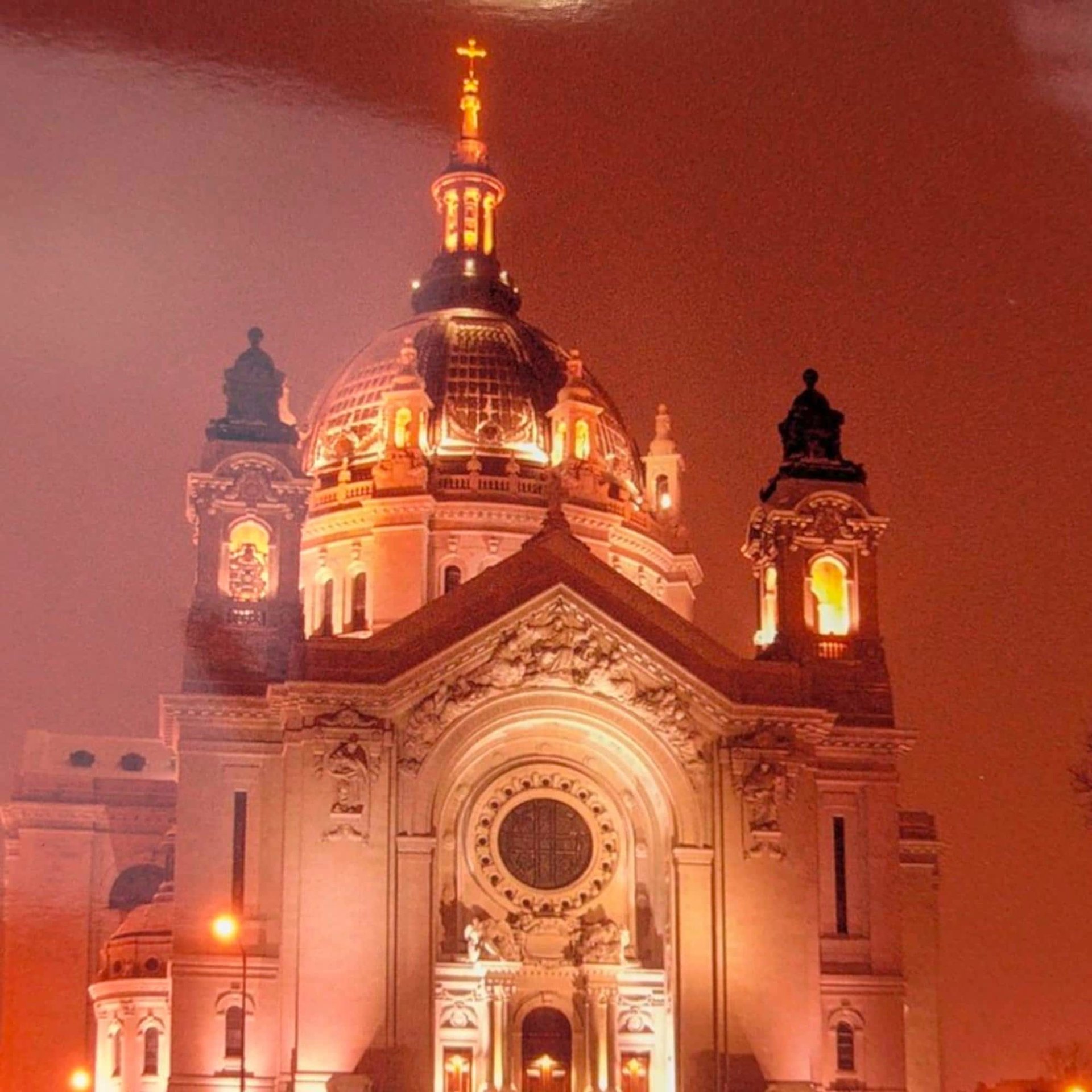 Vintage Saint Paul Cathedral Print, James Reininger Signed, Architectural Art, Minnesota Landmark, Gift for Art Lovers, Framed Wall Decor