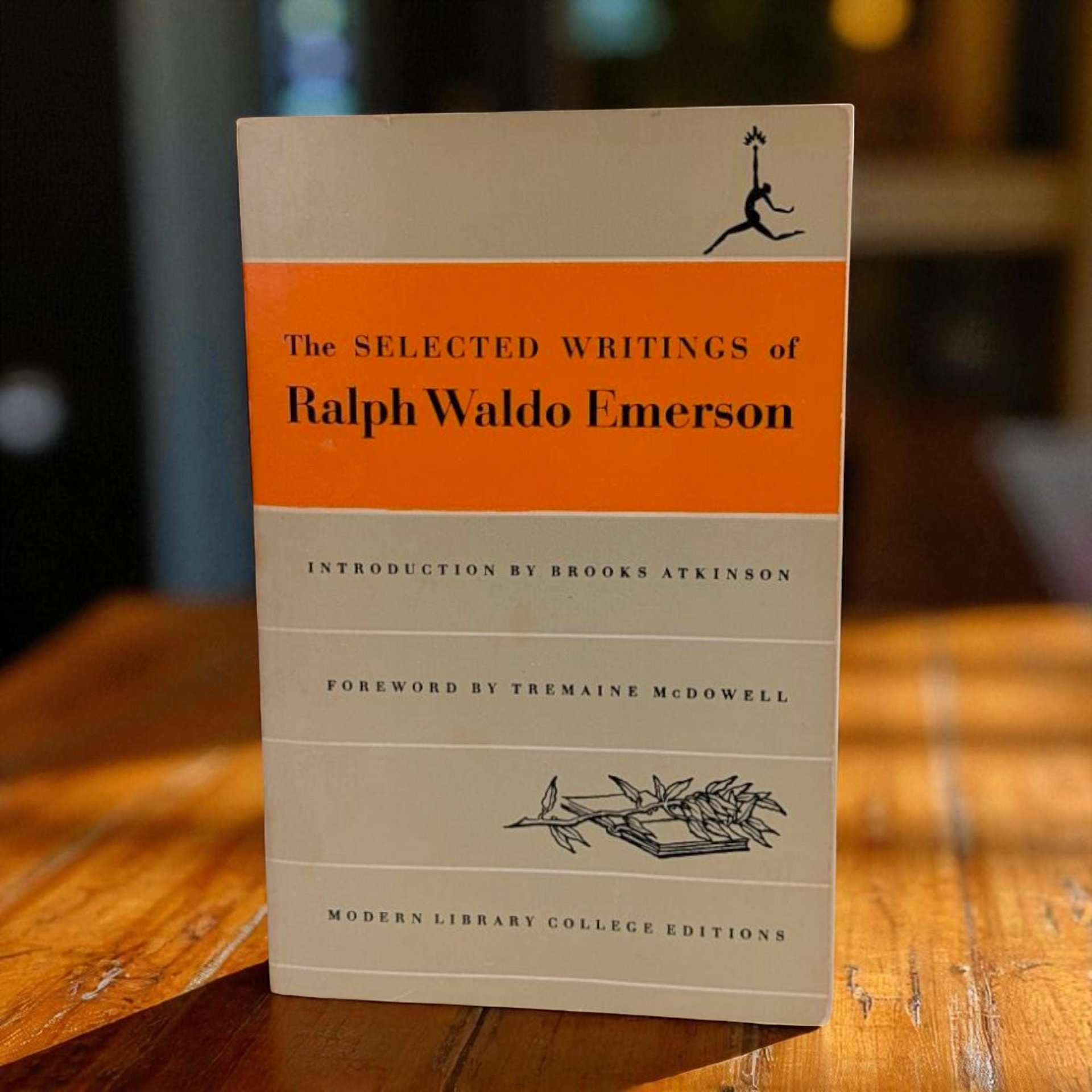 1950 The Selected Writings of Ralph Waldo Emerson, Modern Library College Edition, Softcover Book, Classic Literature