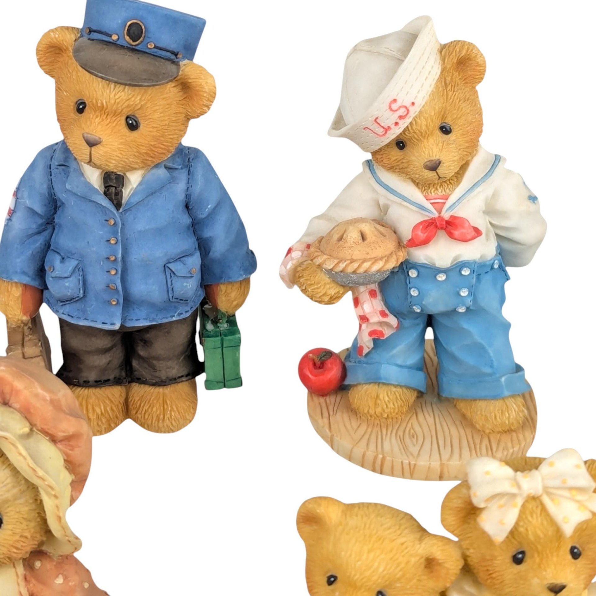 Cherished Teddies Figurines Lot, 1991-2000, Collectible Resin Bears, Vintage Enesco Figurines, Gift for Teddy Bear Lovers