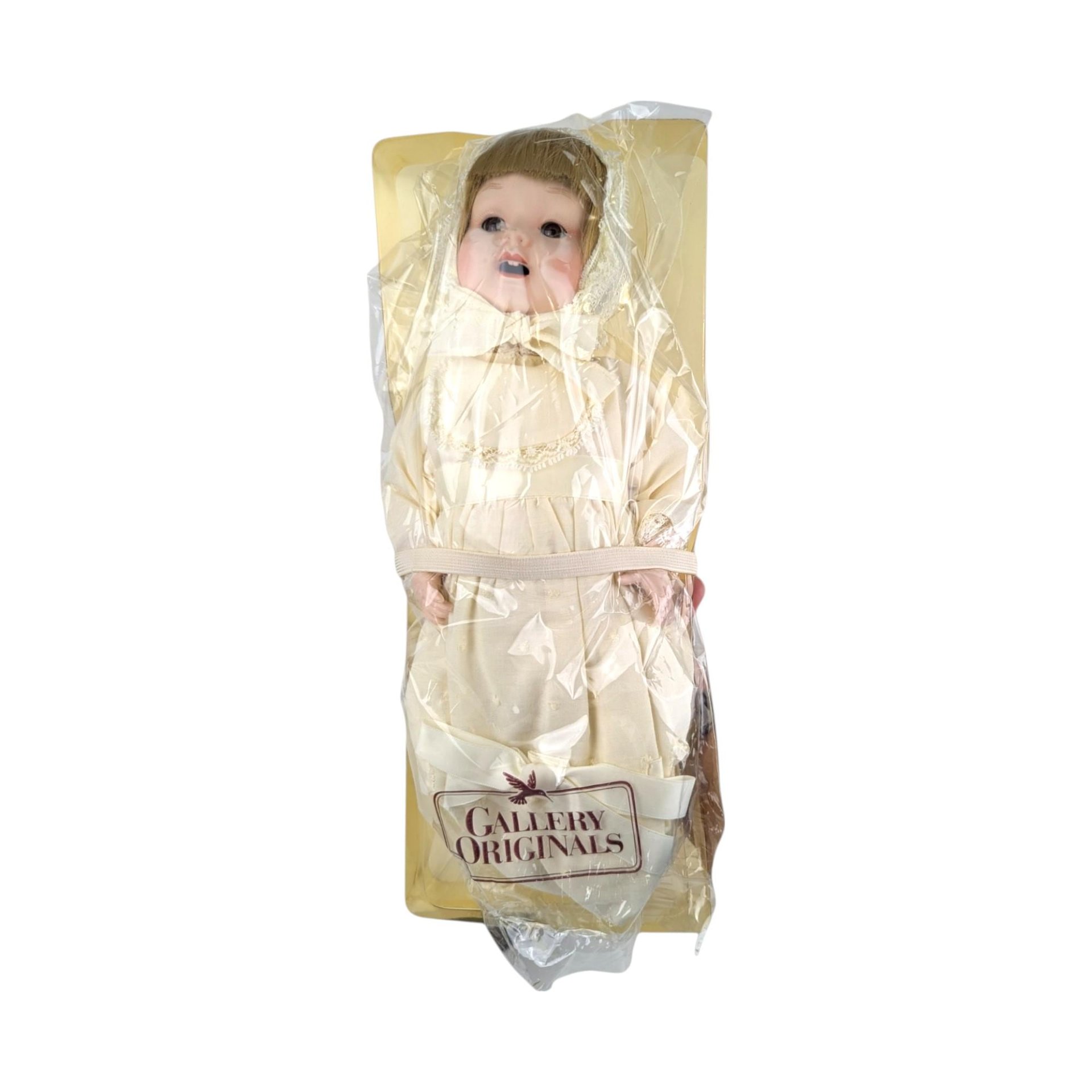 Vintage Avon Gallery Porcelain Doll, Shelburne Museum Collection, Collectible Doll, Porcelain Doll with Stand, Gift for Doll Collector