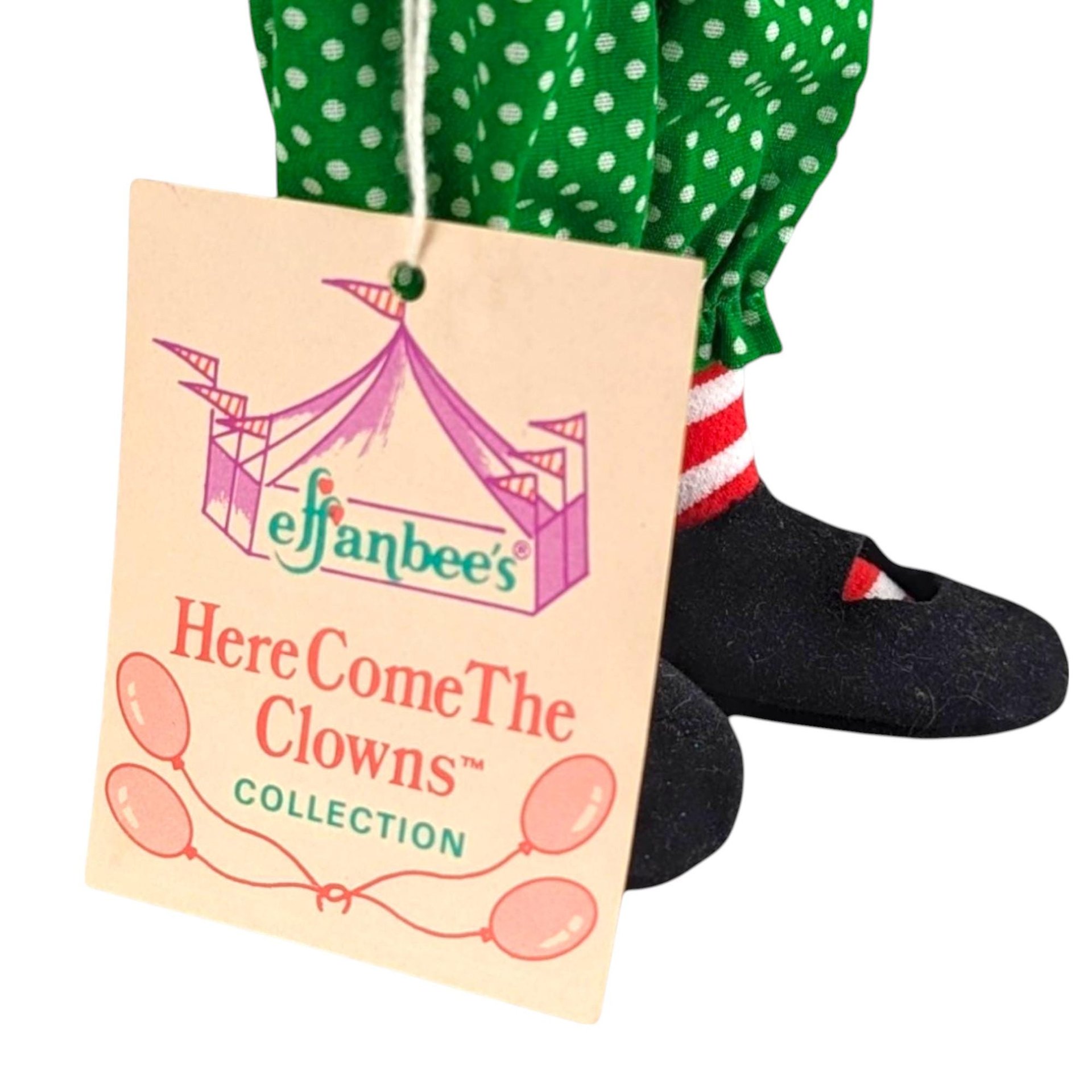 Vintage Effanbee Here Comes The Clowns Clarence Figure, 11 Inch Clown Doll, Collectible Clown Figurine, Gift for Clown Collector
