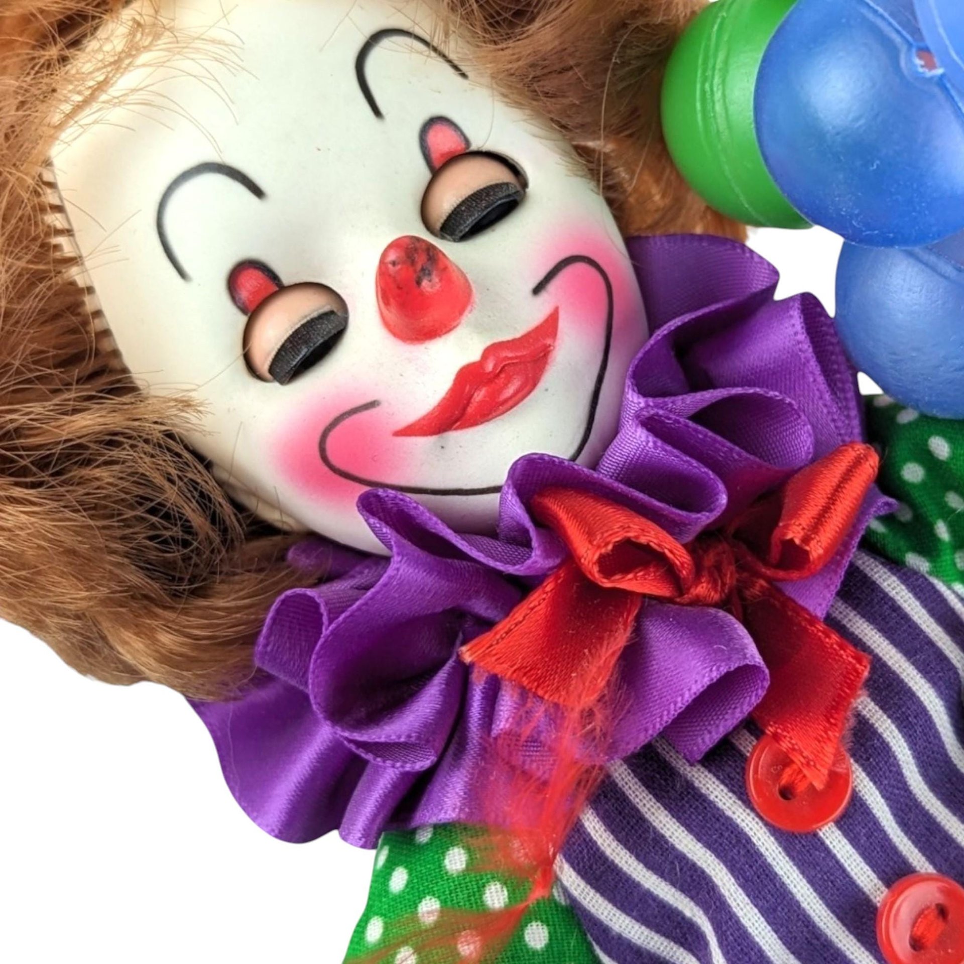 Vintage Effanbee Here Comes The Clowns Clarence Figure, 11 Inch Clown Doll, Collectible Clown Figurine, Gift for Clown Collector