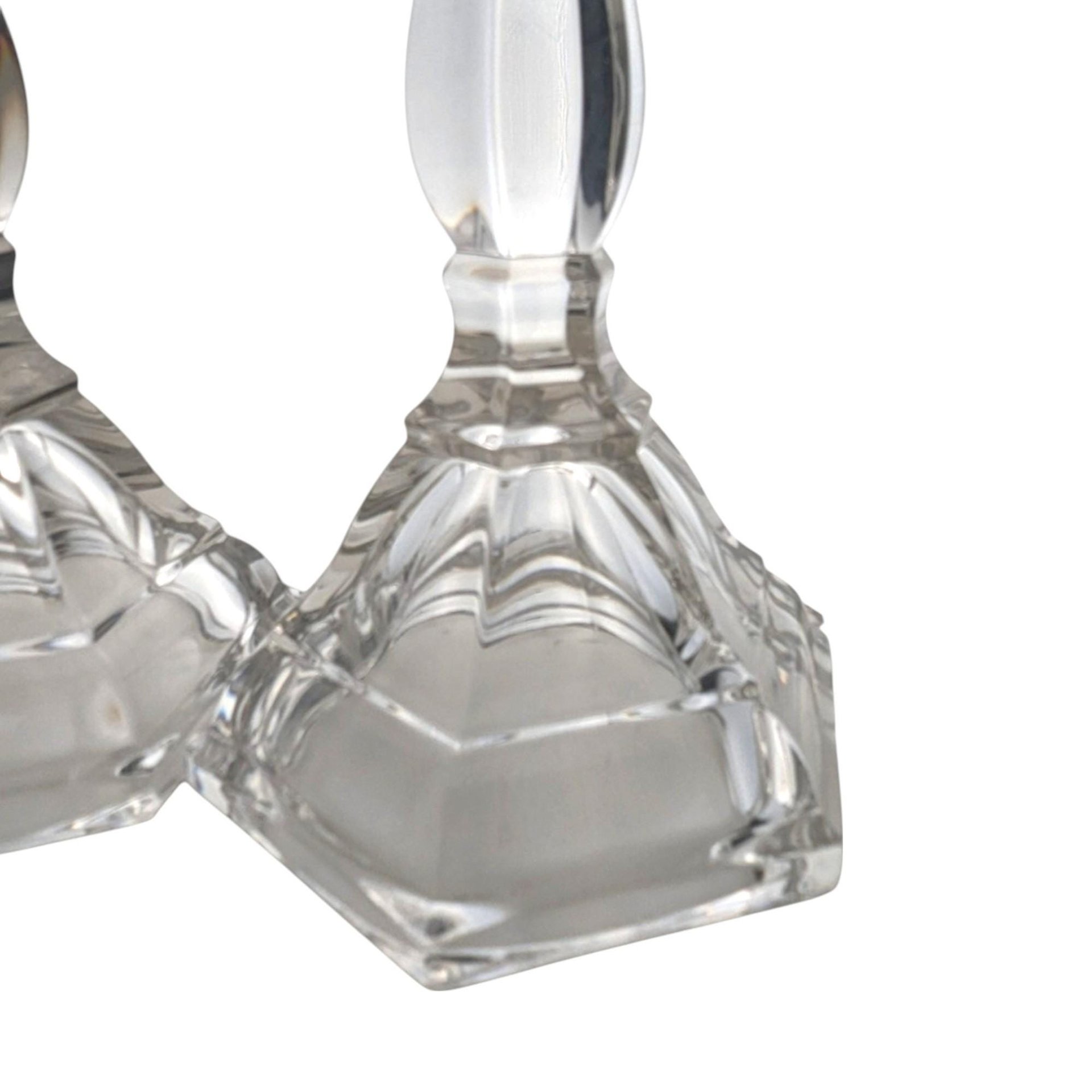 Vintage Tiffany & Co. Crystal Hampton Candlesticks | Pair of Crystal Candle Holders | Elegant Home Decor | Wedding Gift | Anniversary Gift