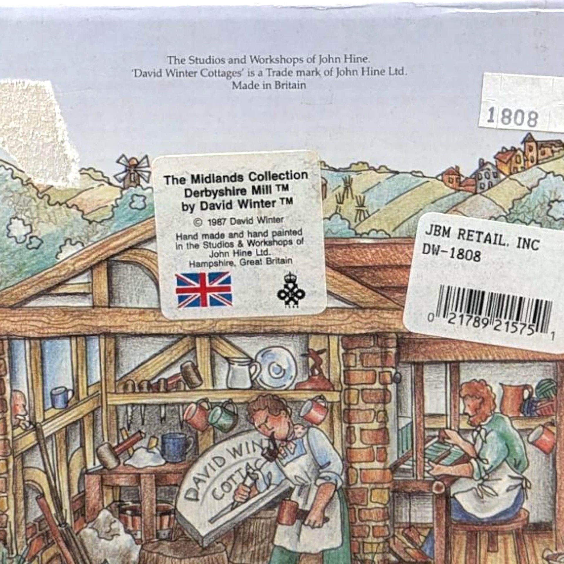Vintage 1987 David Winter Derbyshire Mill: The Midlands Collection Figurine