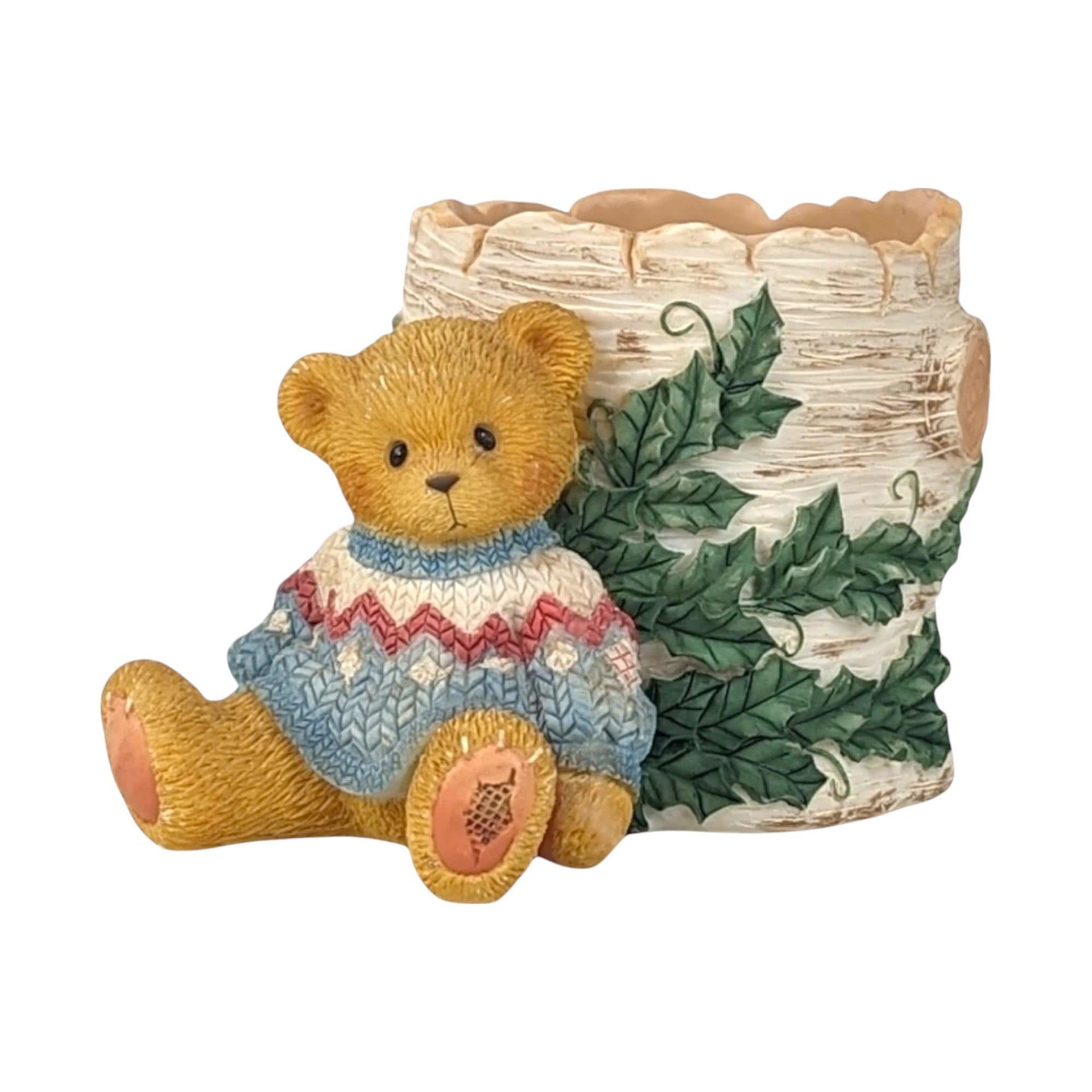 Your Choice Vintage Cherished Teddies Figurine: 1990s Enesco Christmas Bear, Holiday Collectible