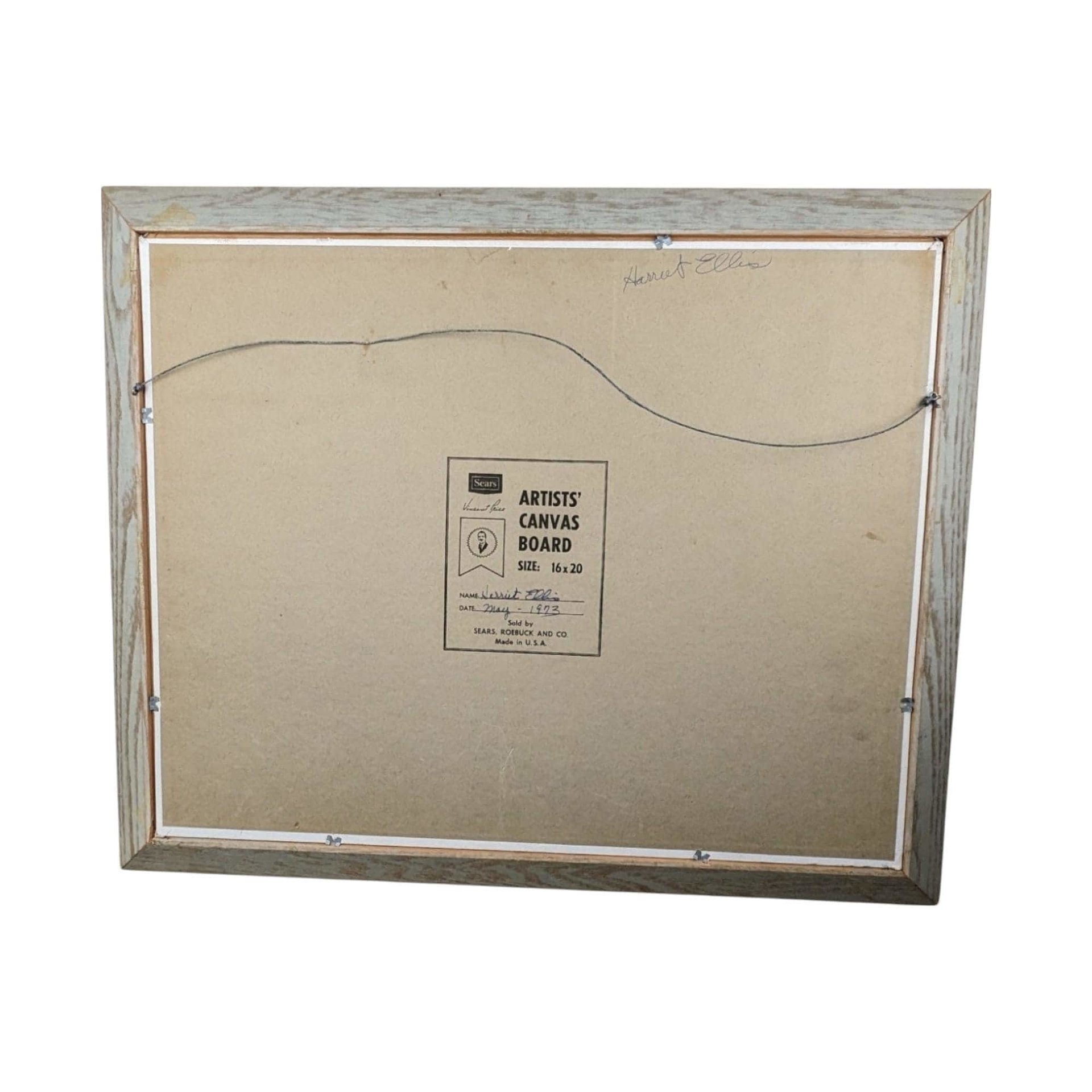 Vintage 1973 Raggedy Ann with Mouse Painting: Harriet Ellis Framed Artwork