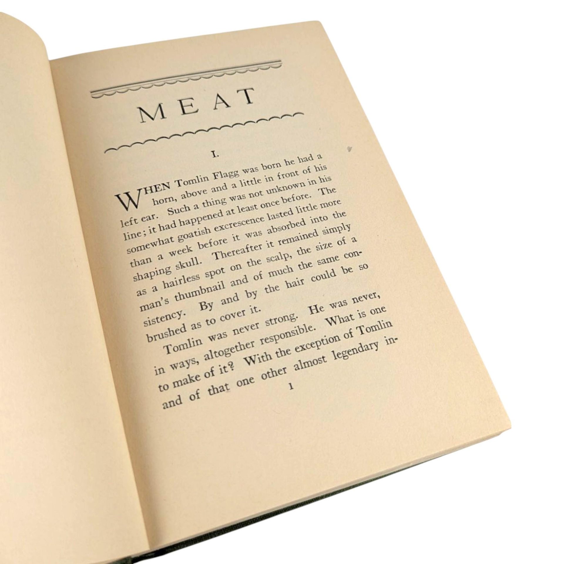 1928 "Meat" Hardcover Book by Wilbur Daniel Steele, Grosset & Dunlap, Collectible Book, Vintage Literature, Literary Gift