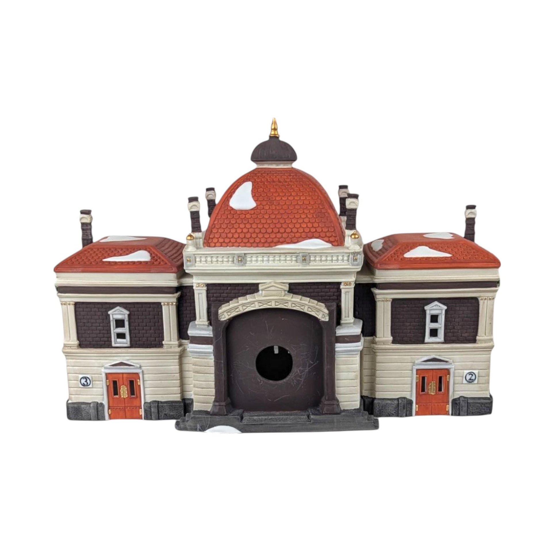 1989 Dept 56 Victoria Station, Dickens Village Building, Lit Christmas Village Display, Holiday Decor, Collectible Building
