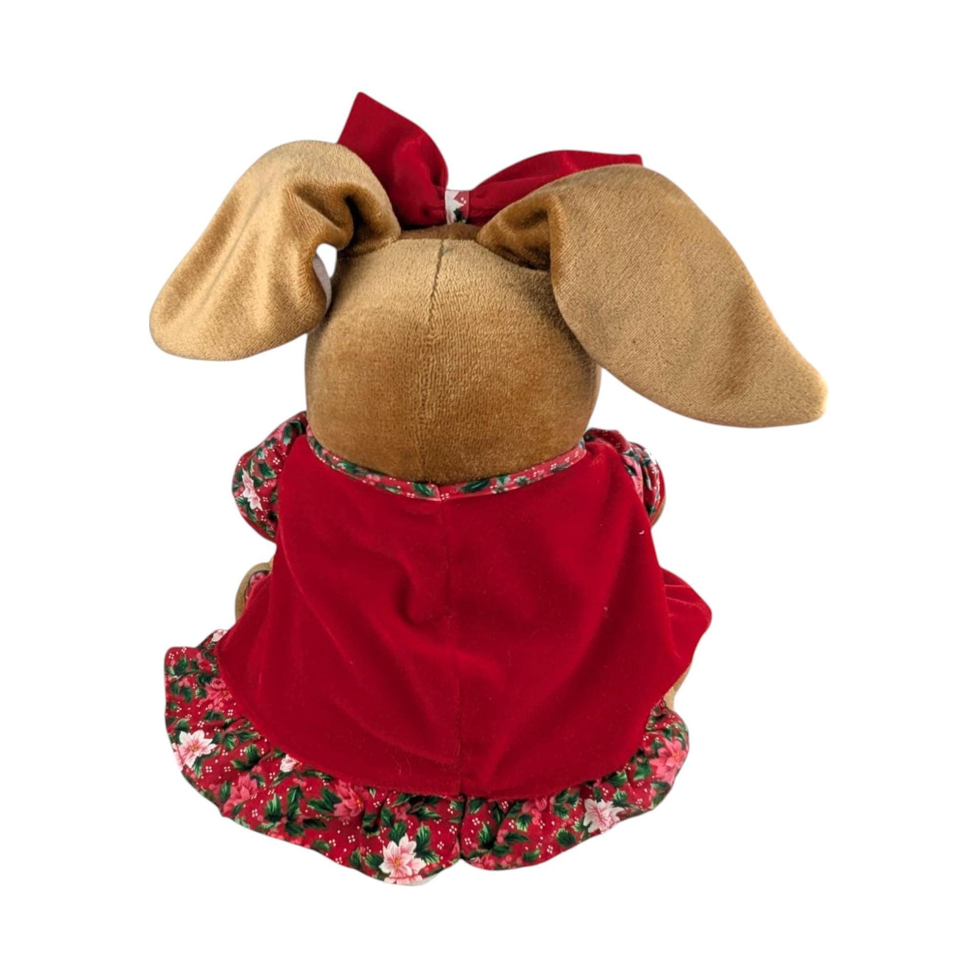 Vintage Velveteen Rabbit Plush: 1985 Commonwealth Christmas Bunny