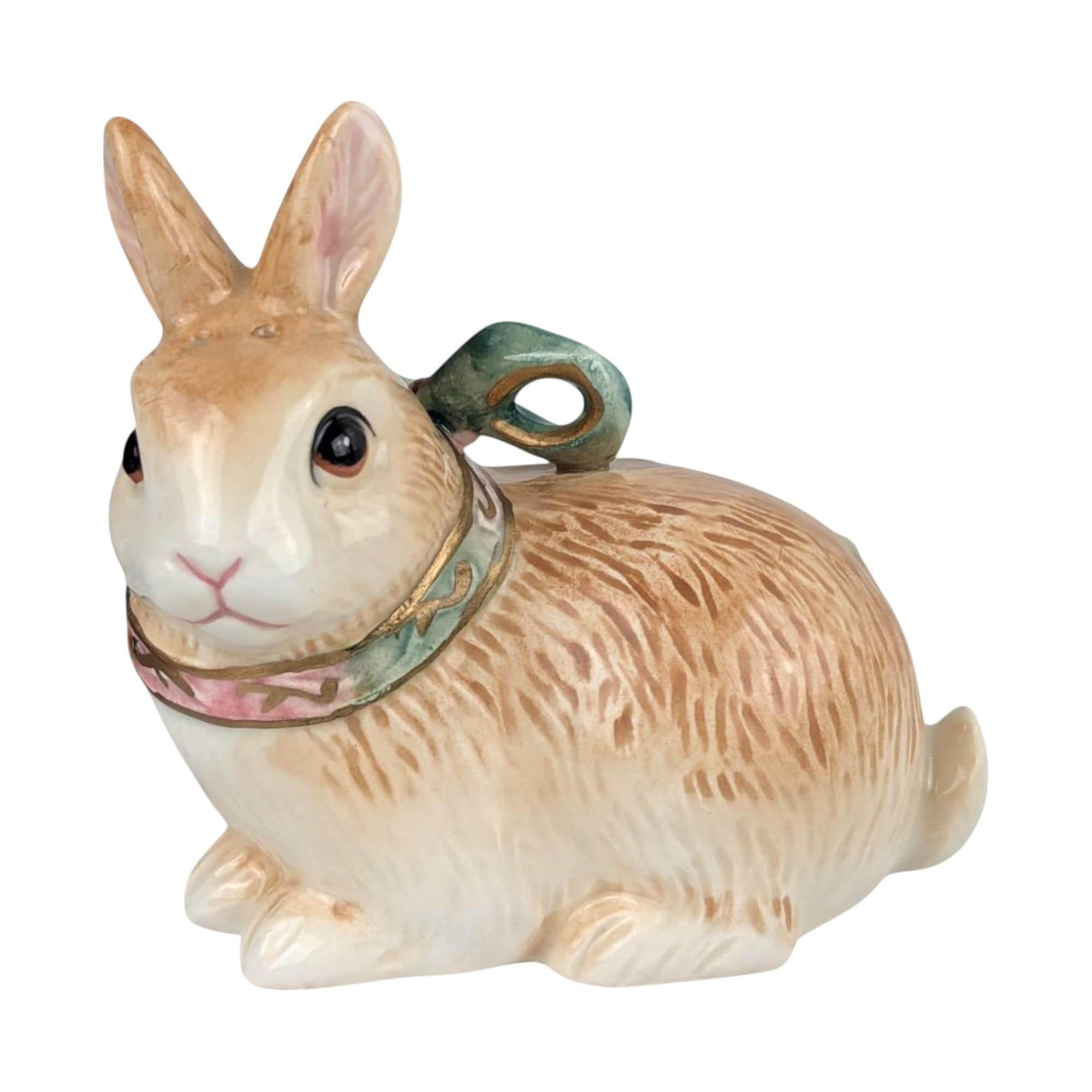 Vintage Fitz and Floyd Bunny Salt and Pepper Shakers: Woodland Spring Ceramic Rabbits