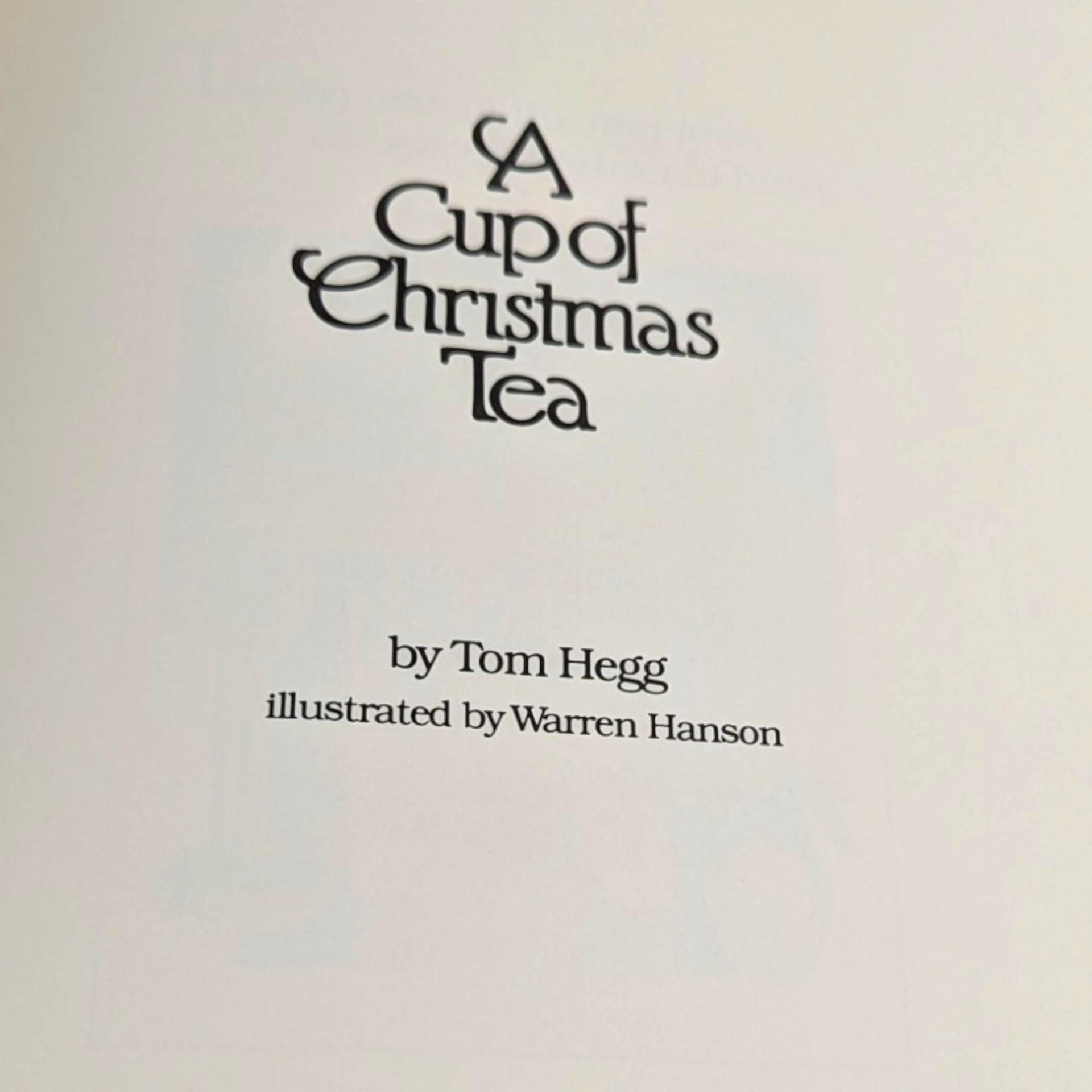 A Cup of Christmas Tea Book, Tom Hegg, Holiday Story, Christmas Gift, Vintage Book, Collectible Christmas Book, Illustrated Book