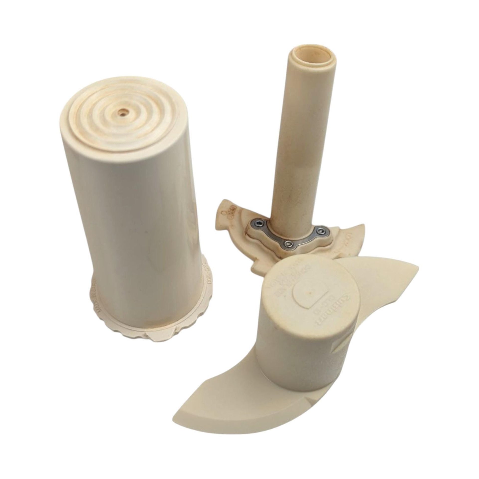 Vintage Cuisinart DLC 100 Food Processor Set: Wood Blade Caddy/ Manual