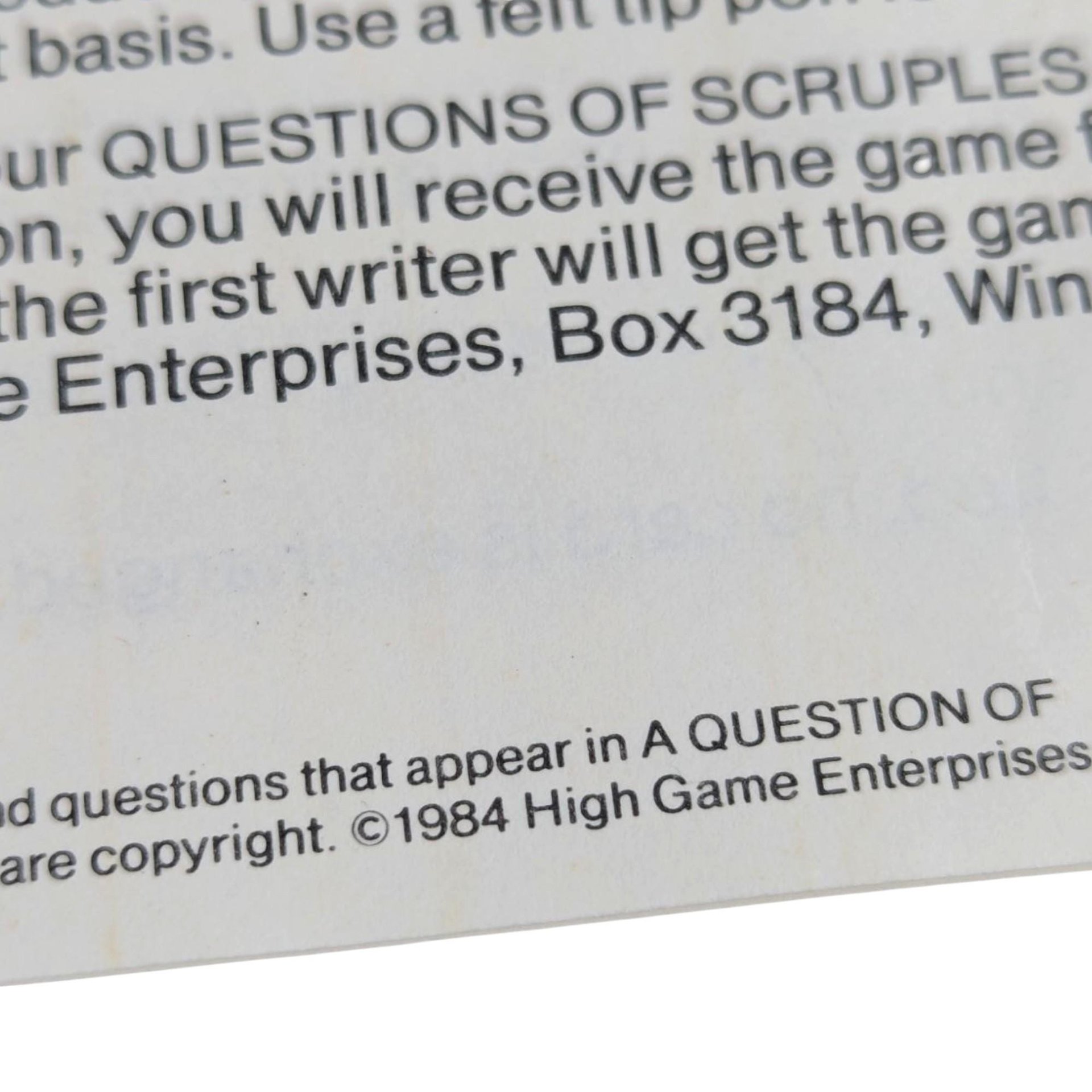 1984 High Game A Question of Scruples, Complete Vintage Board Game, Ethical Dilemma Game, Party Game, Conversation Starter
