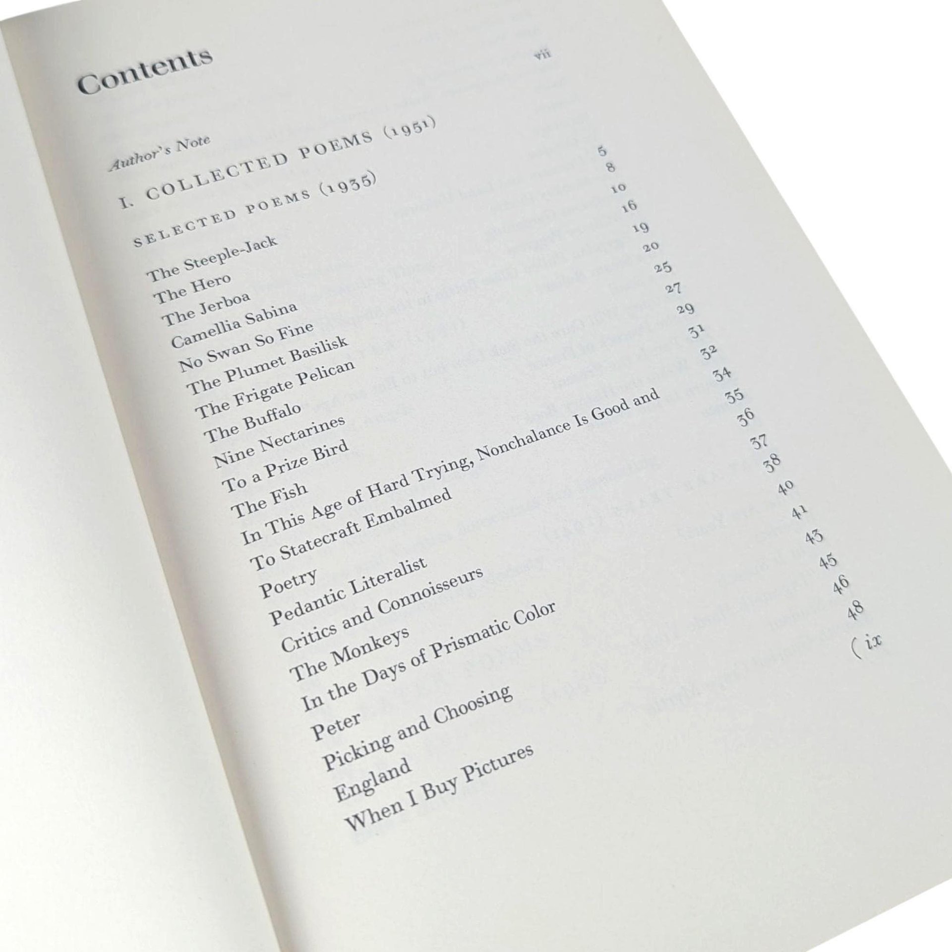 Vintage Marianne Moore: Complete Poems, 1967 Hardcover with Dust Jacket