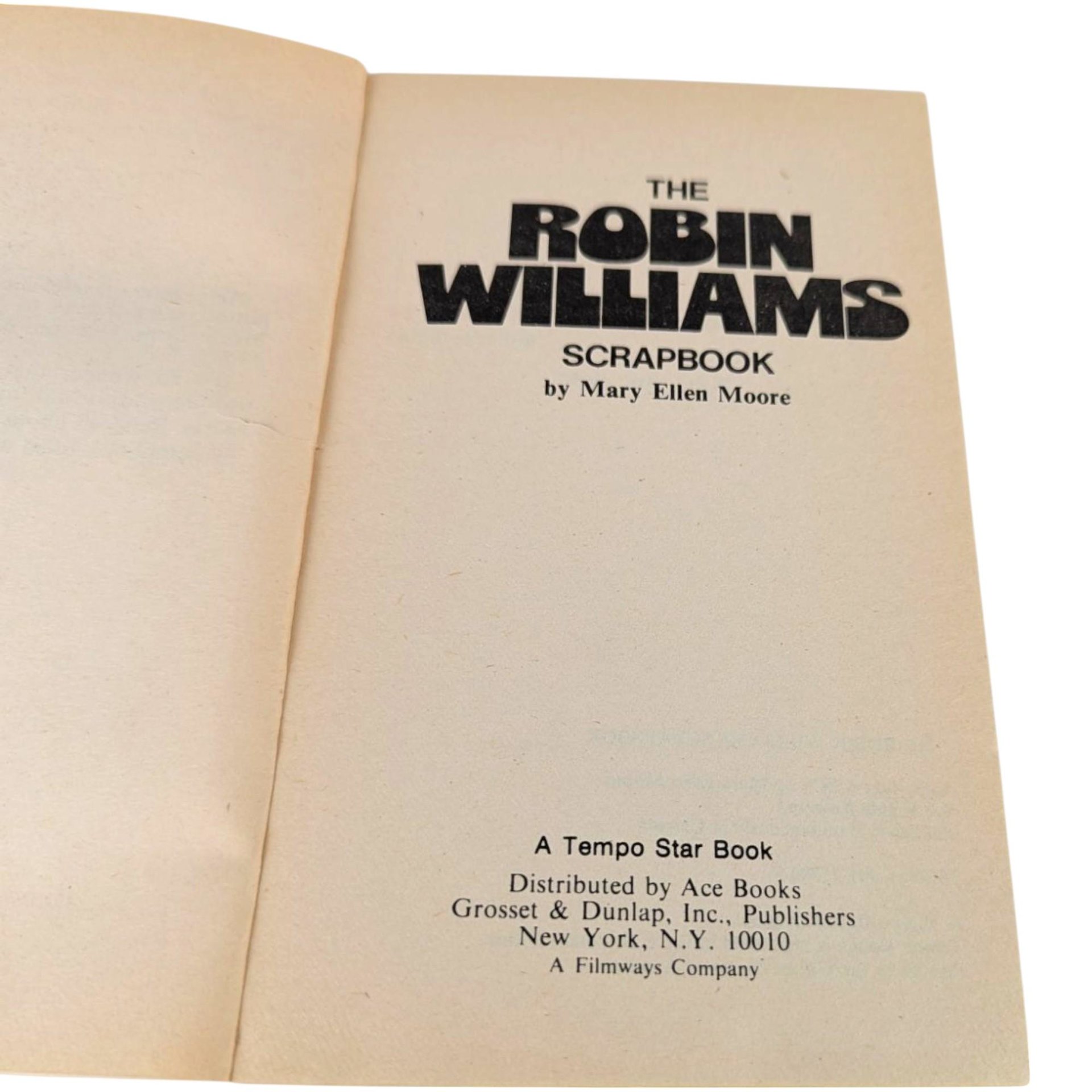 1979 Robin Williams Scrapbook, Mary Ellen Moore, Softcover Book, Mork & Mindy Star, Vintage Celebrity Book