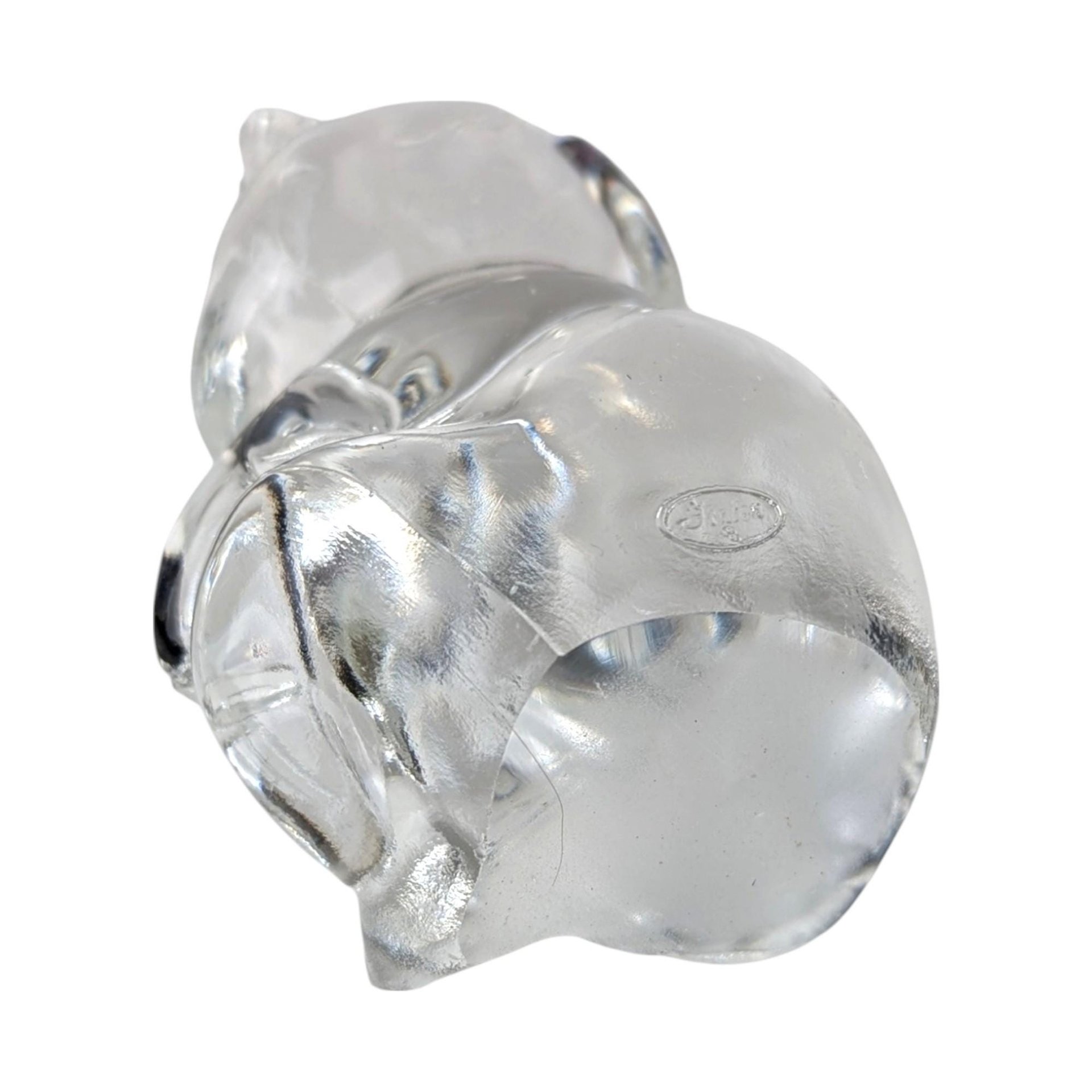 Vintage Fenton Clear Glass Bear Figurine, Crystal Bear, Collectible Figurine, Glass Animal, Home Decor, Paperweight, Gift for Bear Lover