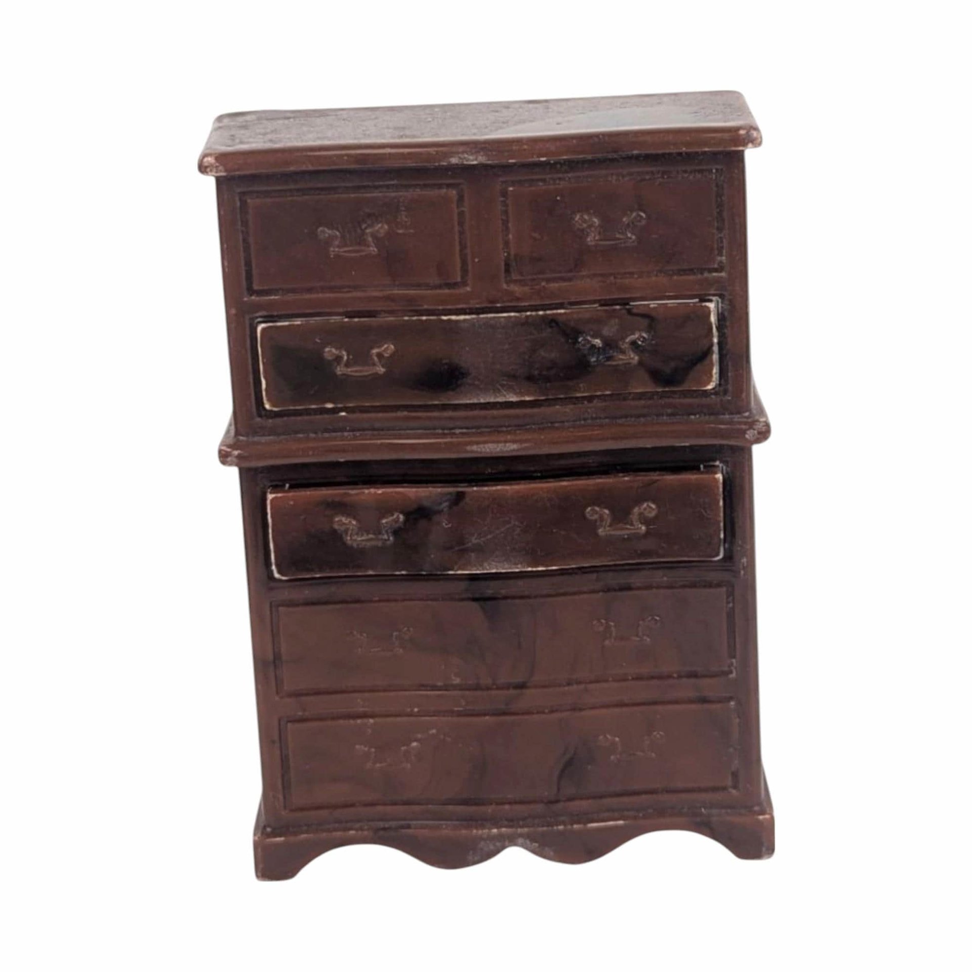 Vintage Dollhouse Furniture Set, 1:16 Scale Renwal & Ideal, Colonial Hutch, Fireplace, Dresser, Radios, 1950s Miniature Lot