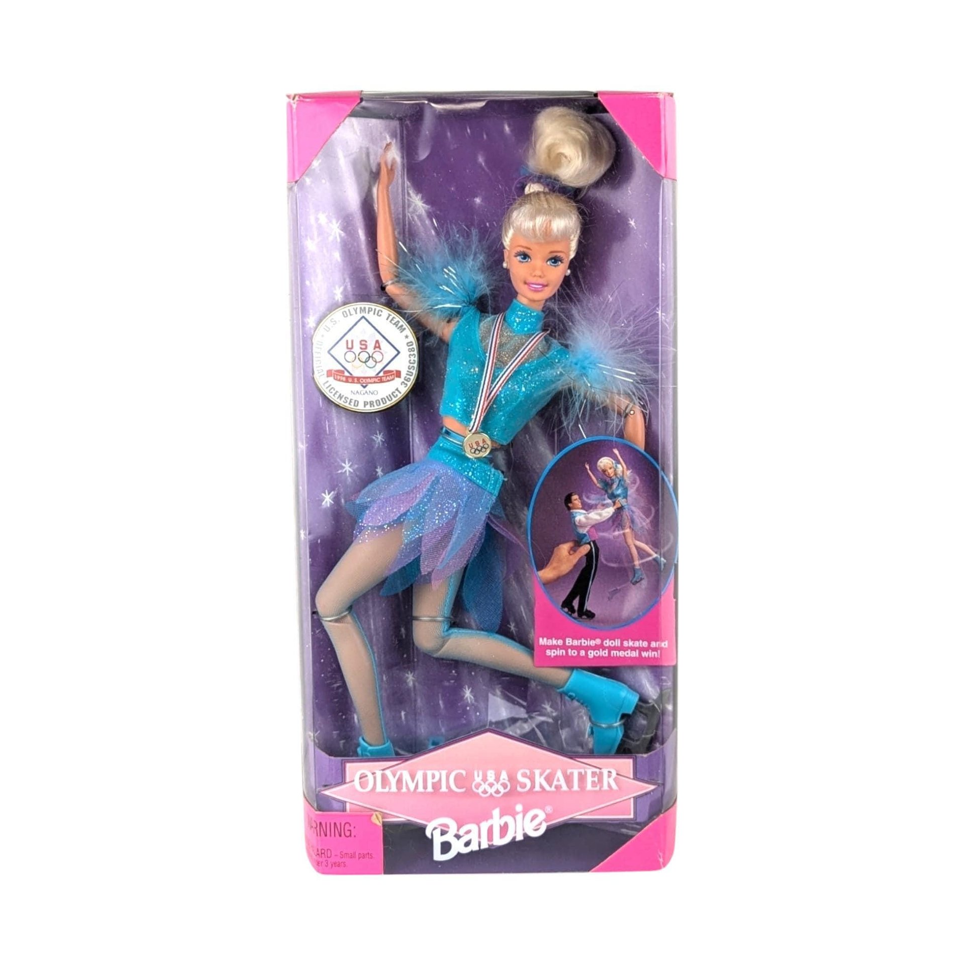 Vintage 1997 Olympic Skater Barbie Doll: Mattel Collectible Toy