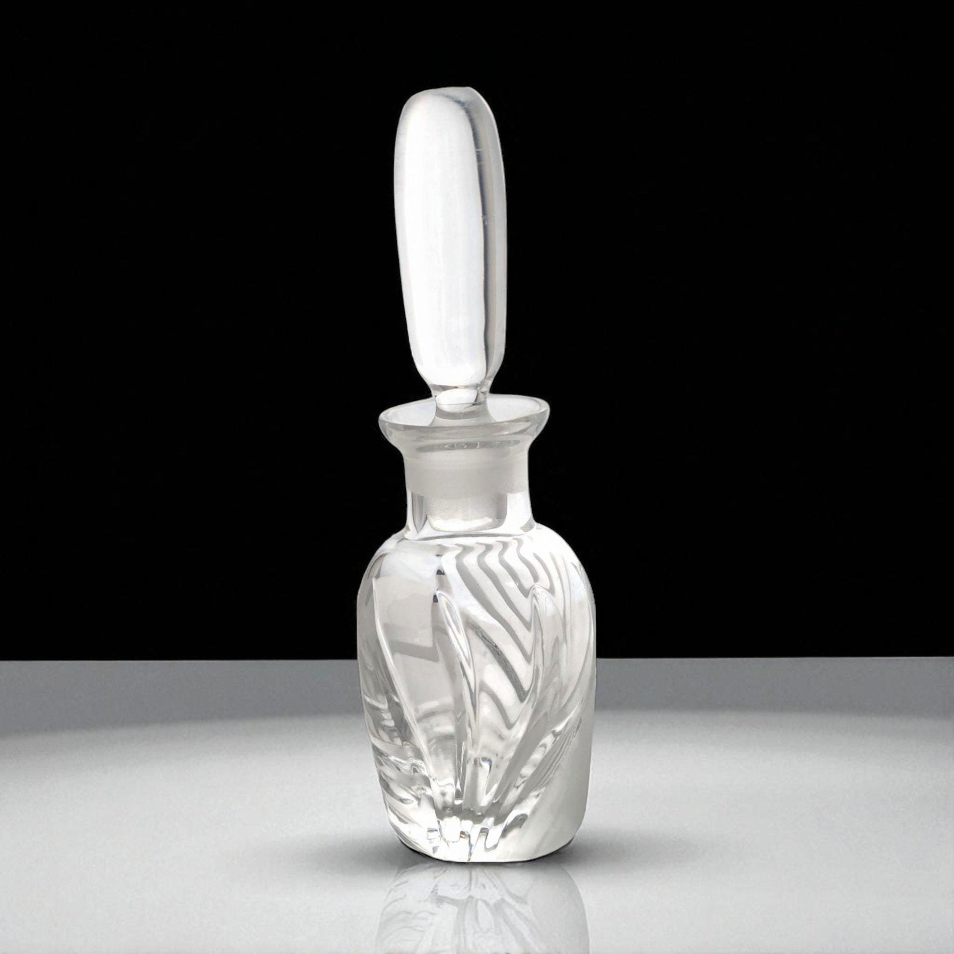 Vintage Lenox Windswept Perfume Bottle: Clear Glass Vanity Decor