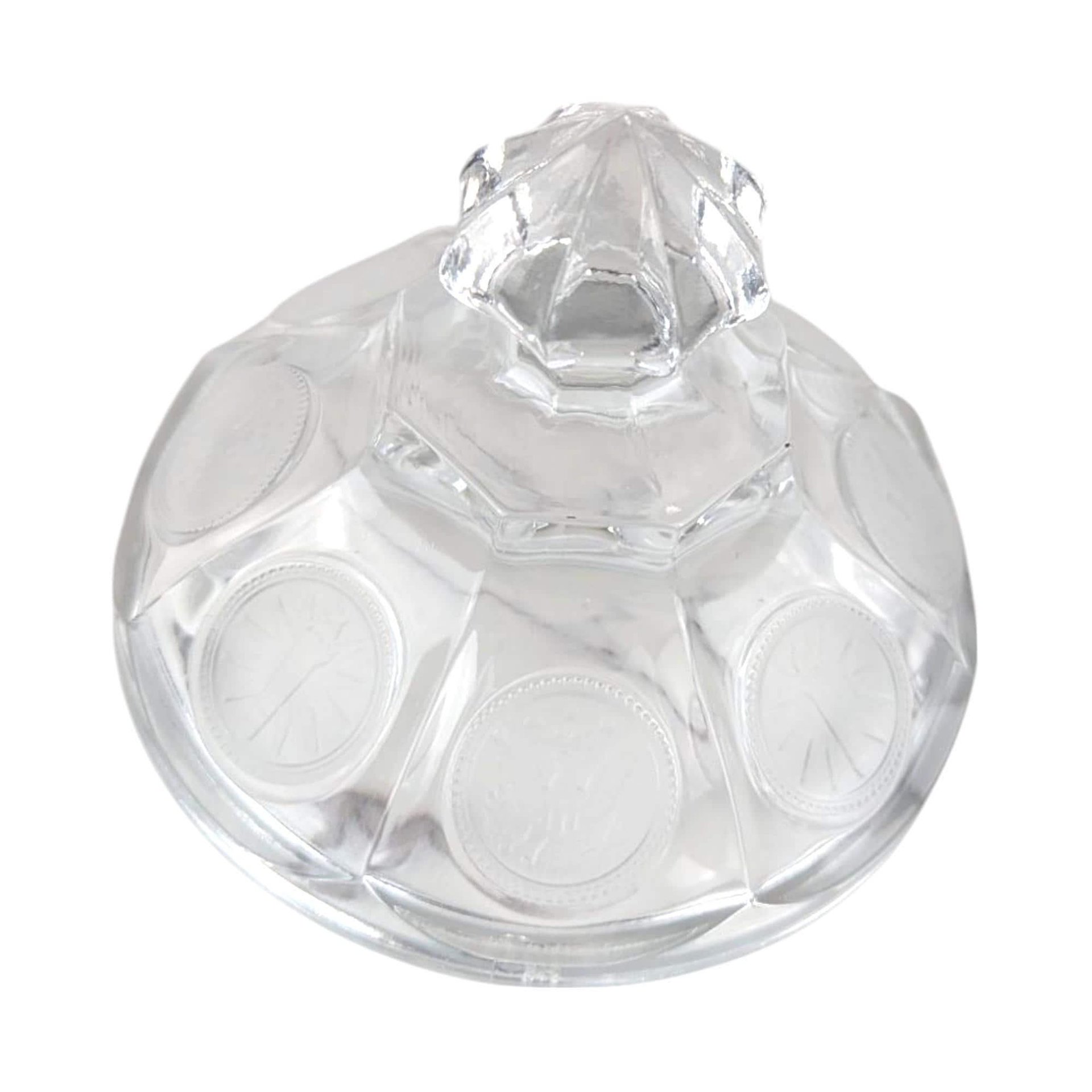 Vintage Fostoria Coin Crystal Urn and Cruet Set - 13" Decorative Glass