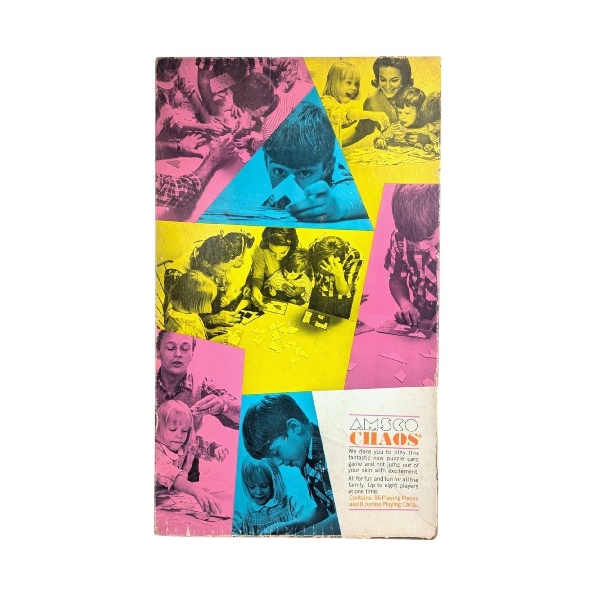 Vintage 1965 Amsco Chaos Card Game: Mid-Century Family Puzzle