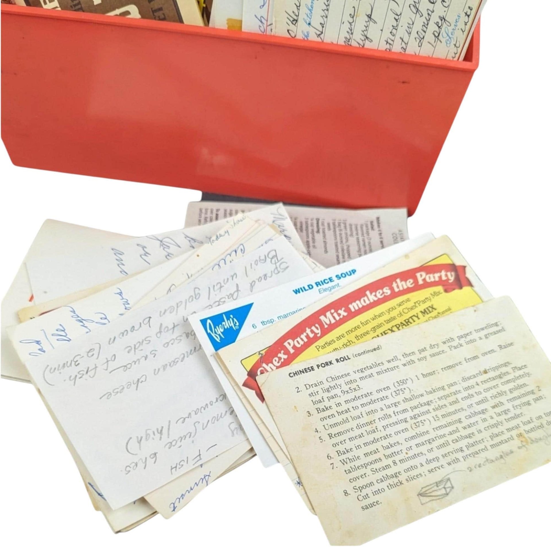 Vintage 1970s Betty Crocker Recipe Box: Retro Handwritten Recipe Collection